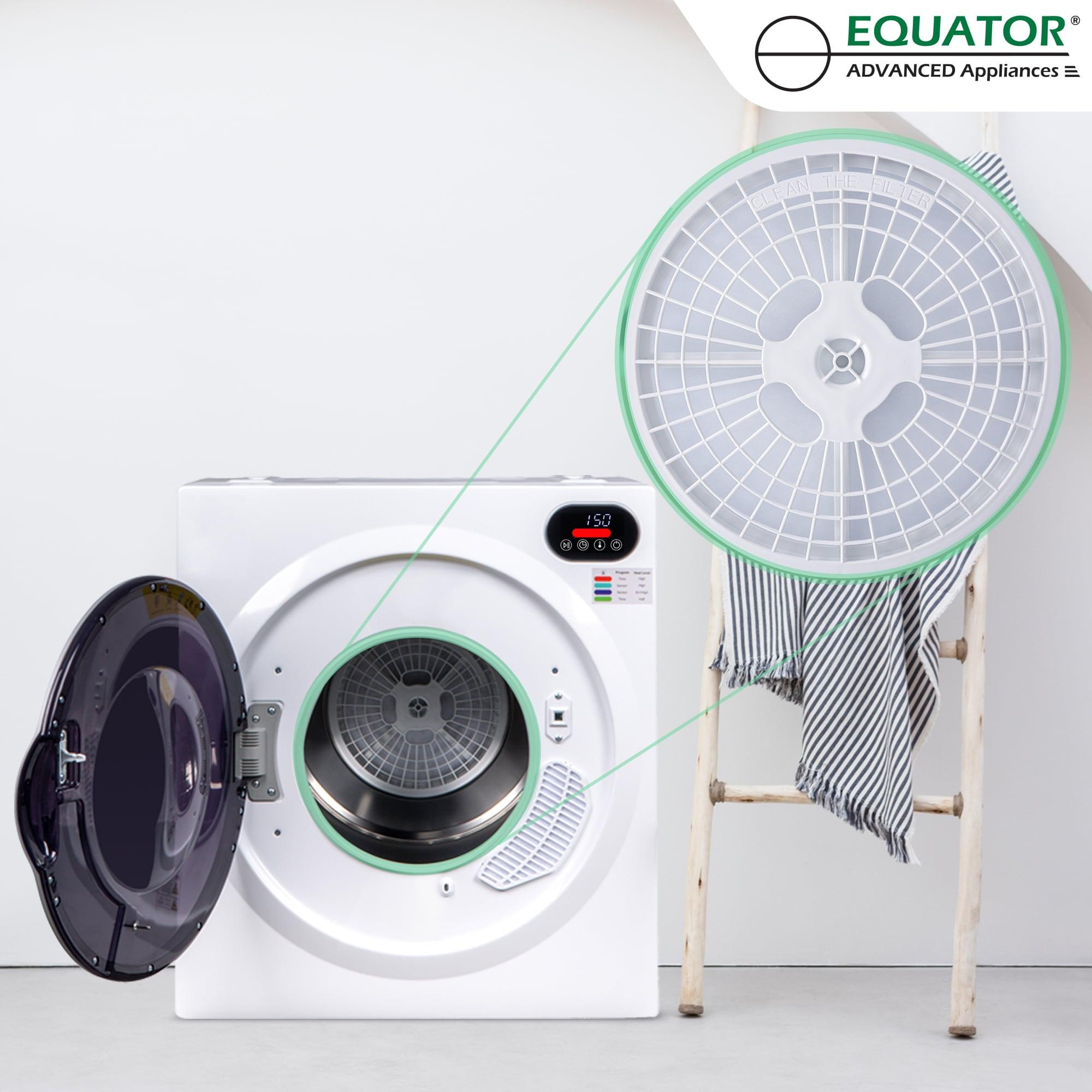 Equator Ultra Compact Short Vented SENSOR Dryer 2.6cf/10lb LED Ops 110V/1400W