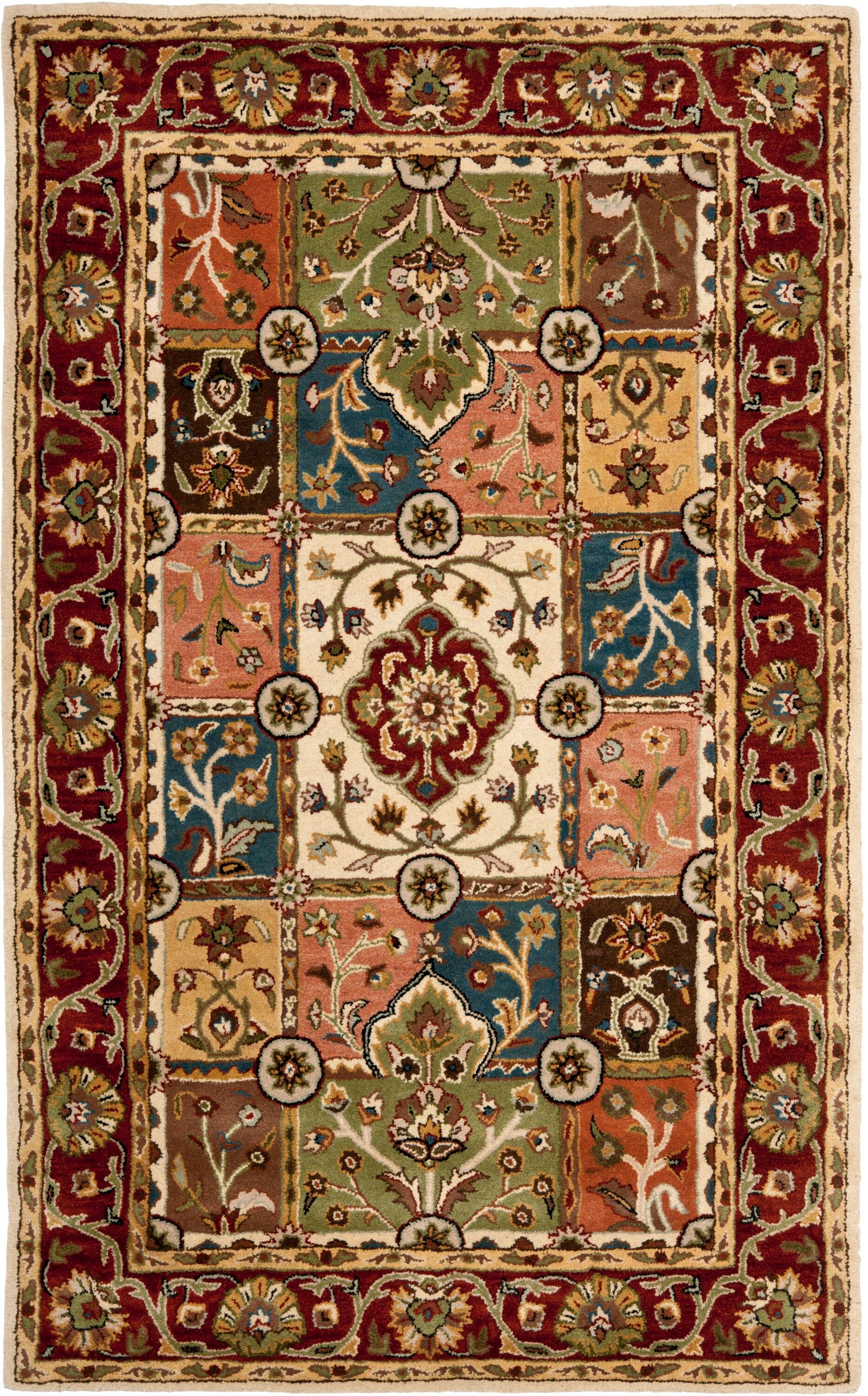 Heritage HG925 Hand Tufted Area Rug - Multi/Red - 4'x6' - Safavieh.