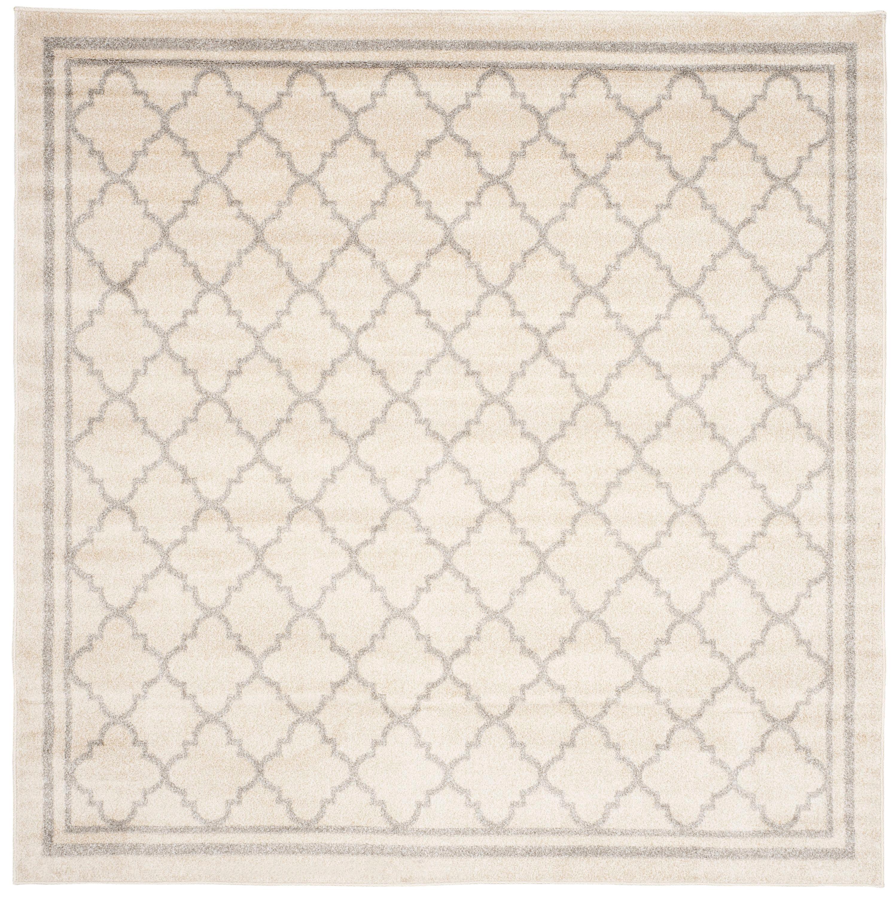 Amherst AMT422 Power Loomed Indoor Area Rug - Beige/Light Grey - 7'x7' - Safavieh