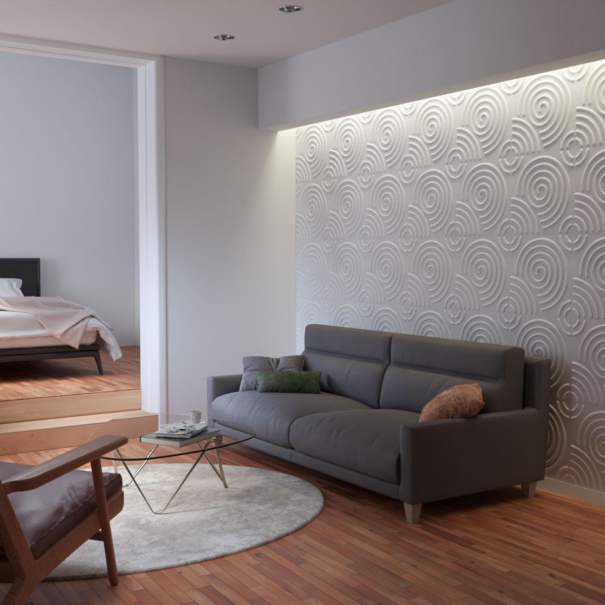 Ekena Millwork Spiral EnduraWall Decorative 3D Wall Panel (Set of 10)