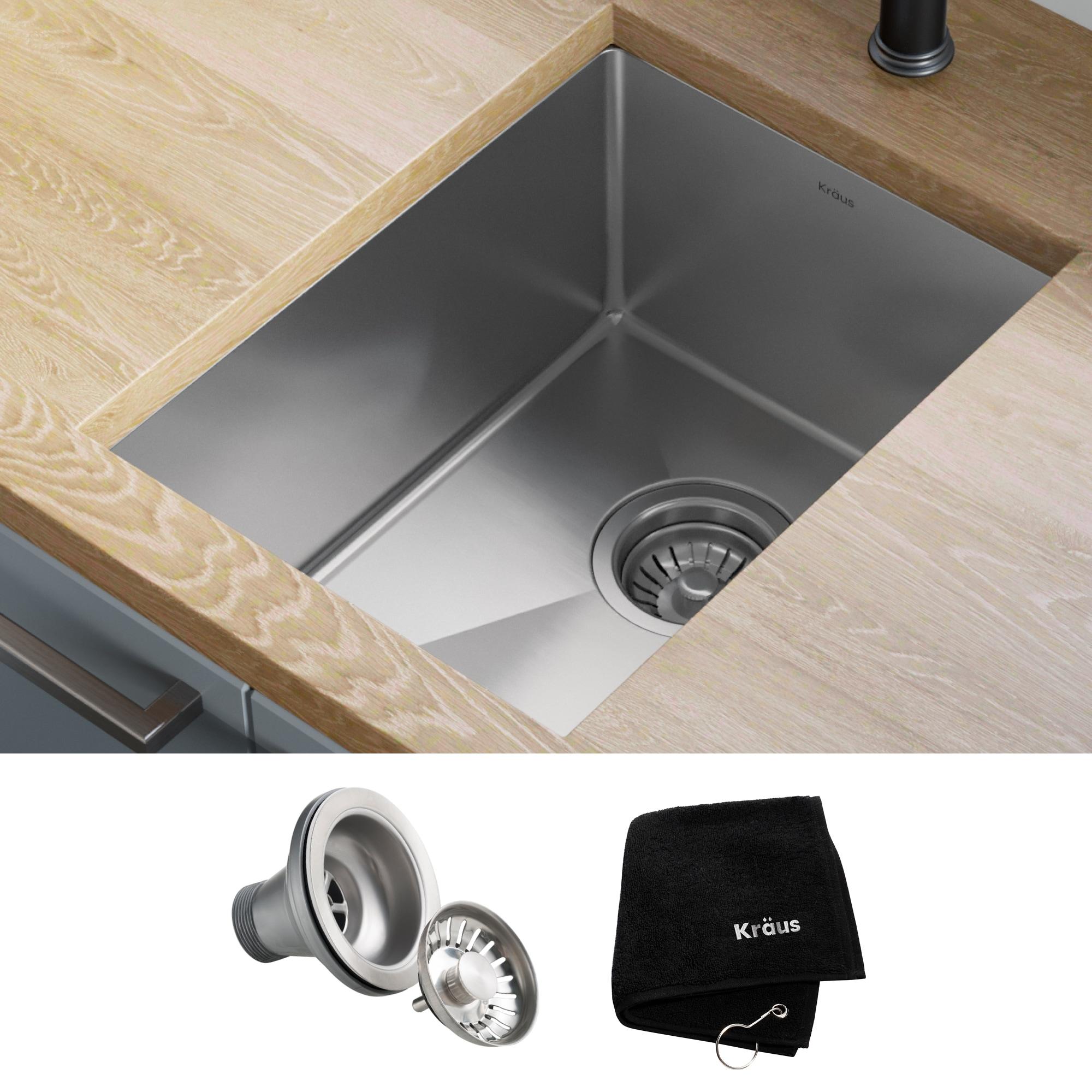 KRAUS Standart Pro Undermount 16 Gauge Stainless Steel Bar Kitchen Sink