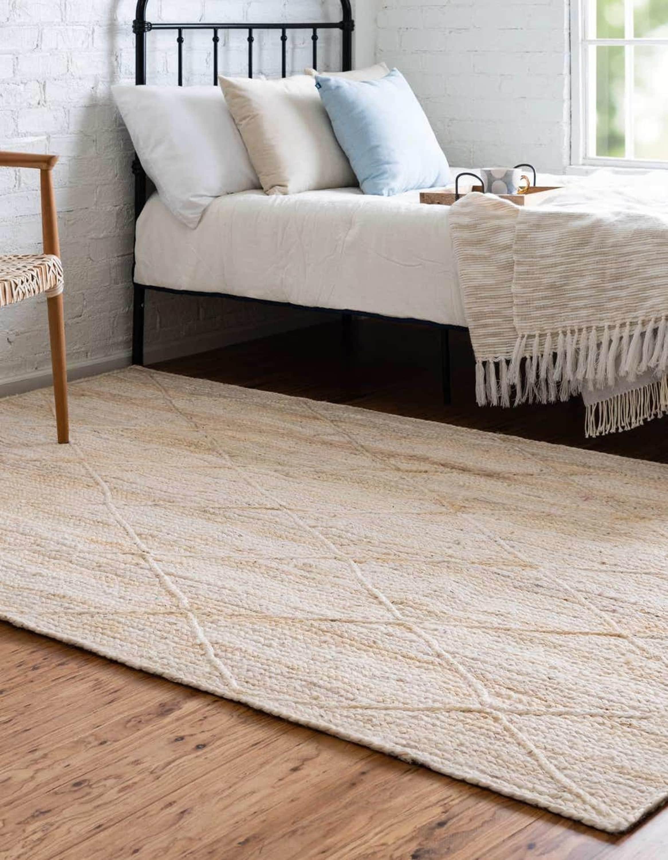 Unique Loom 8' 0 x 11' 0 Braided Jute Ivory Area Rug
