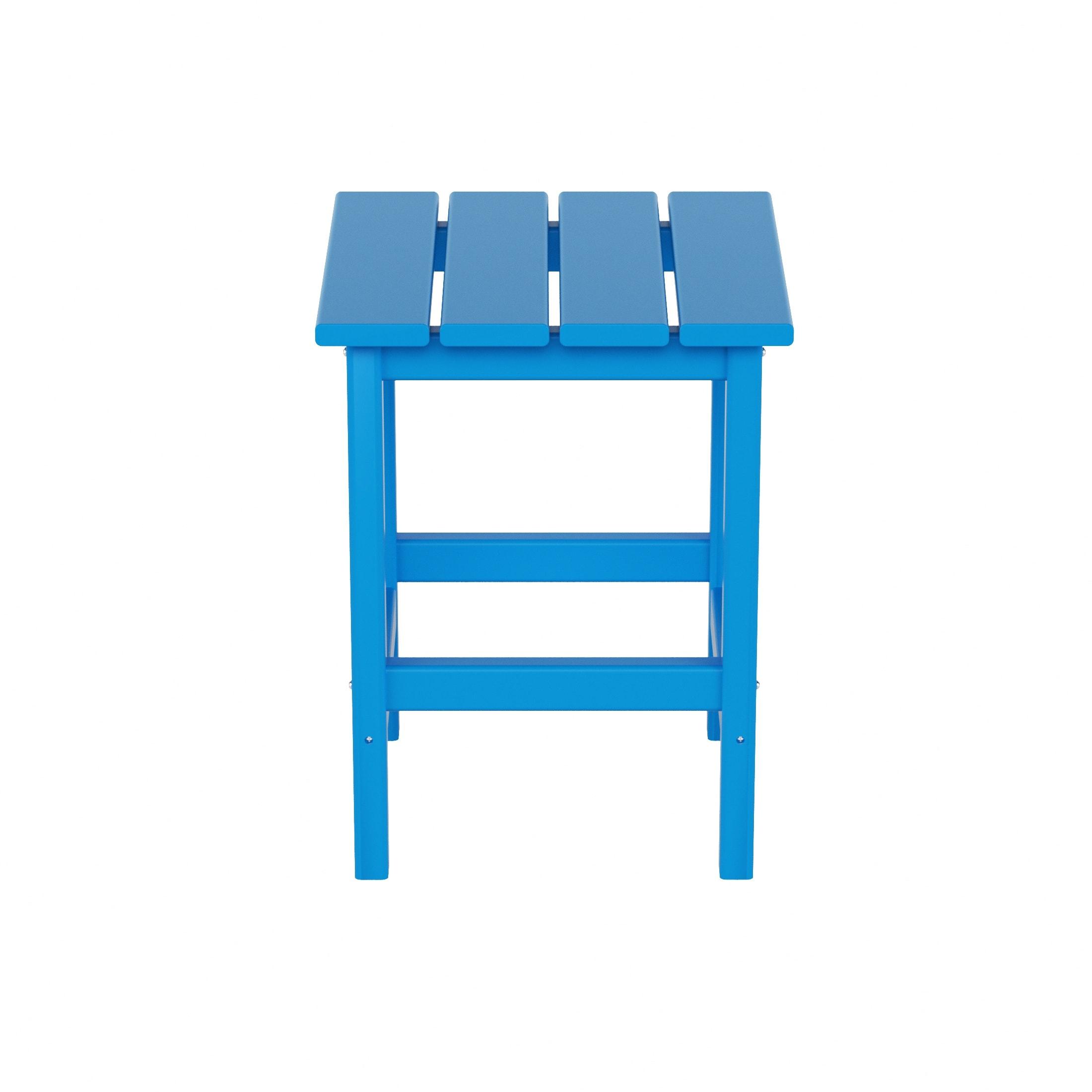 Polytrends  Laguna Hdpe All Weather Outdoor Patio Coffee And Side Tables (3-Piece Set) Pacific Blue