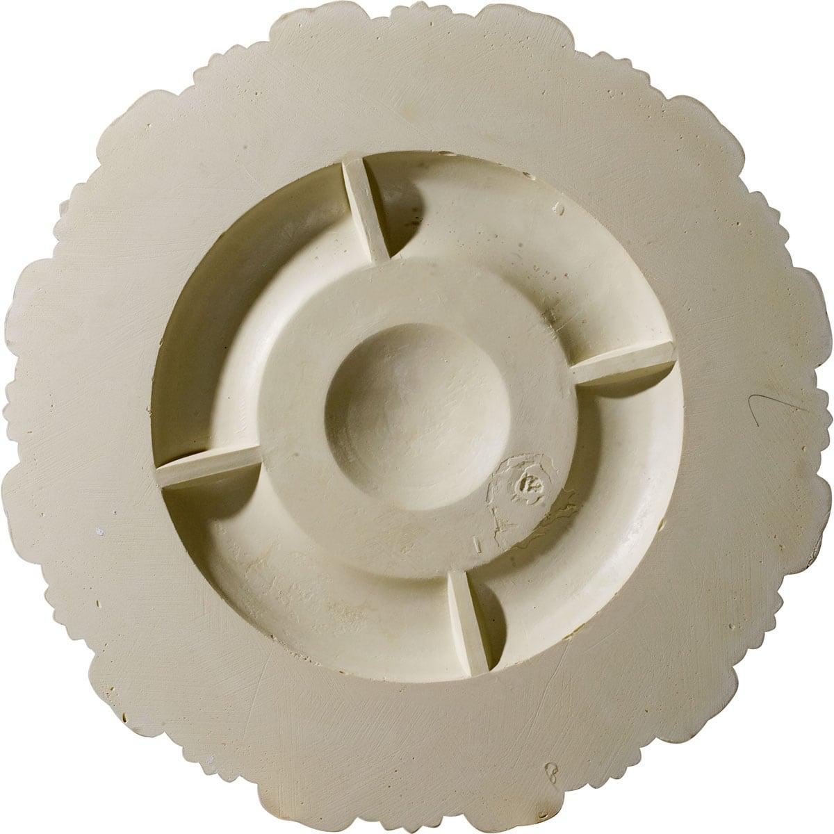 Ekena Millwork Endurathane Bradford Ceiling Medallion, 32 5/8"OD x 2"P (Fits Canopies up to 6 5/8"), Hand-Painted Green Gold Finish CM31DU
