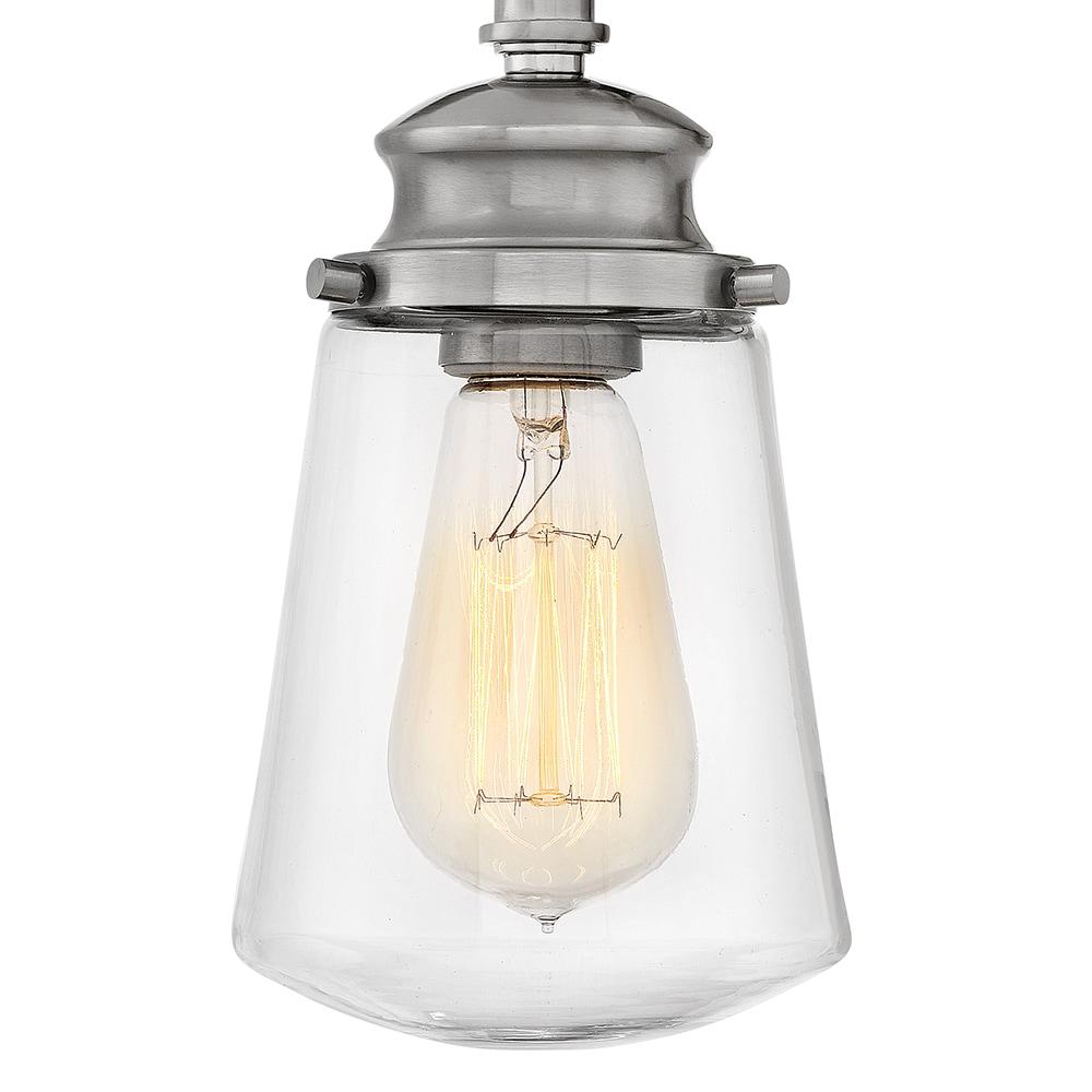 Fritz Outdoor Brushed Nickel Dimmable Wall Sconce with Clear Glass
