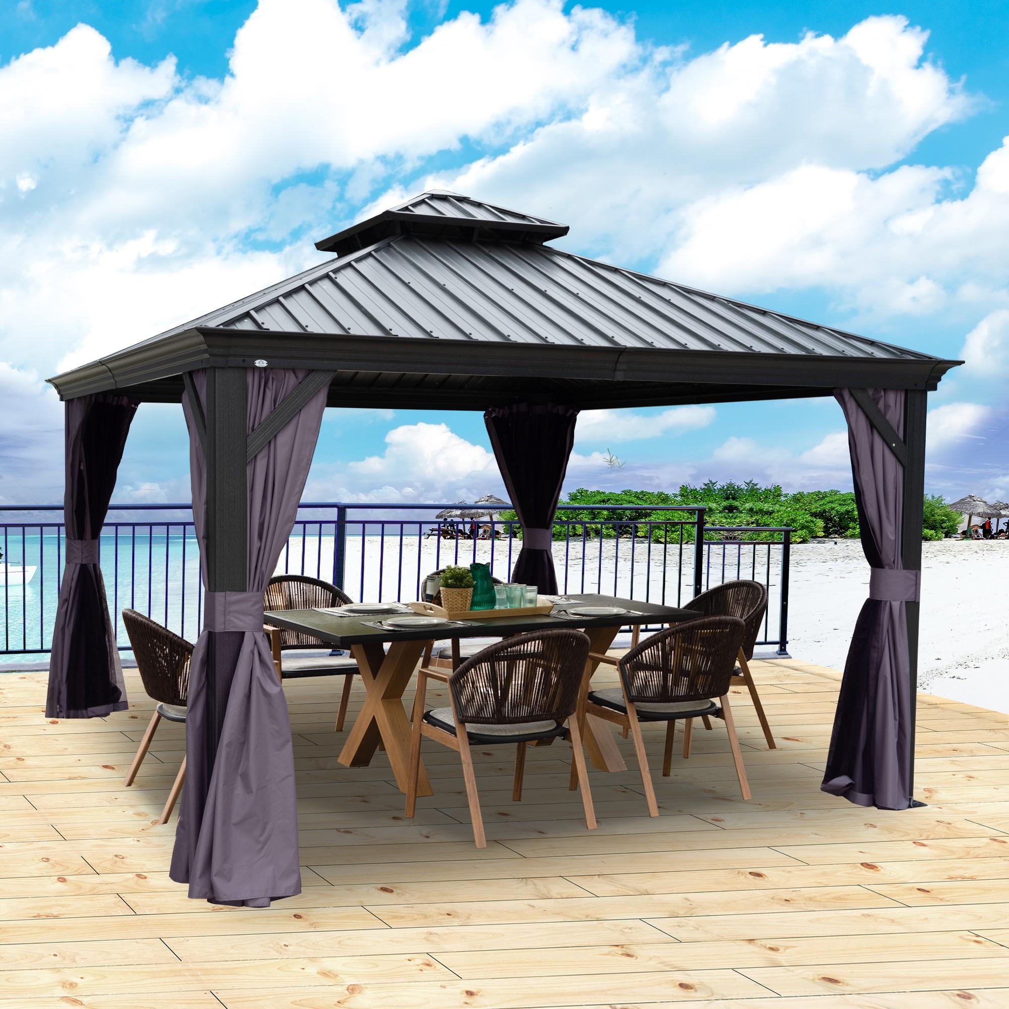 Kozyard 12ft x 12ft Hardtop Gazebo, Anti-weather