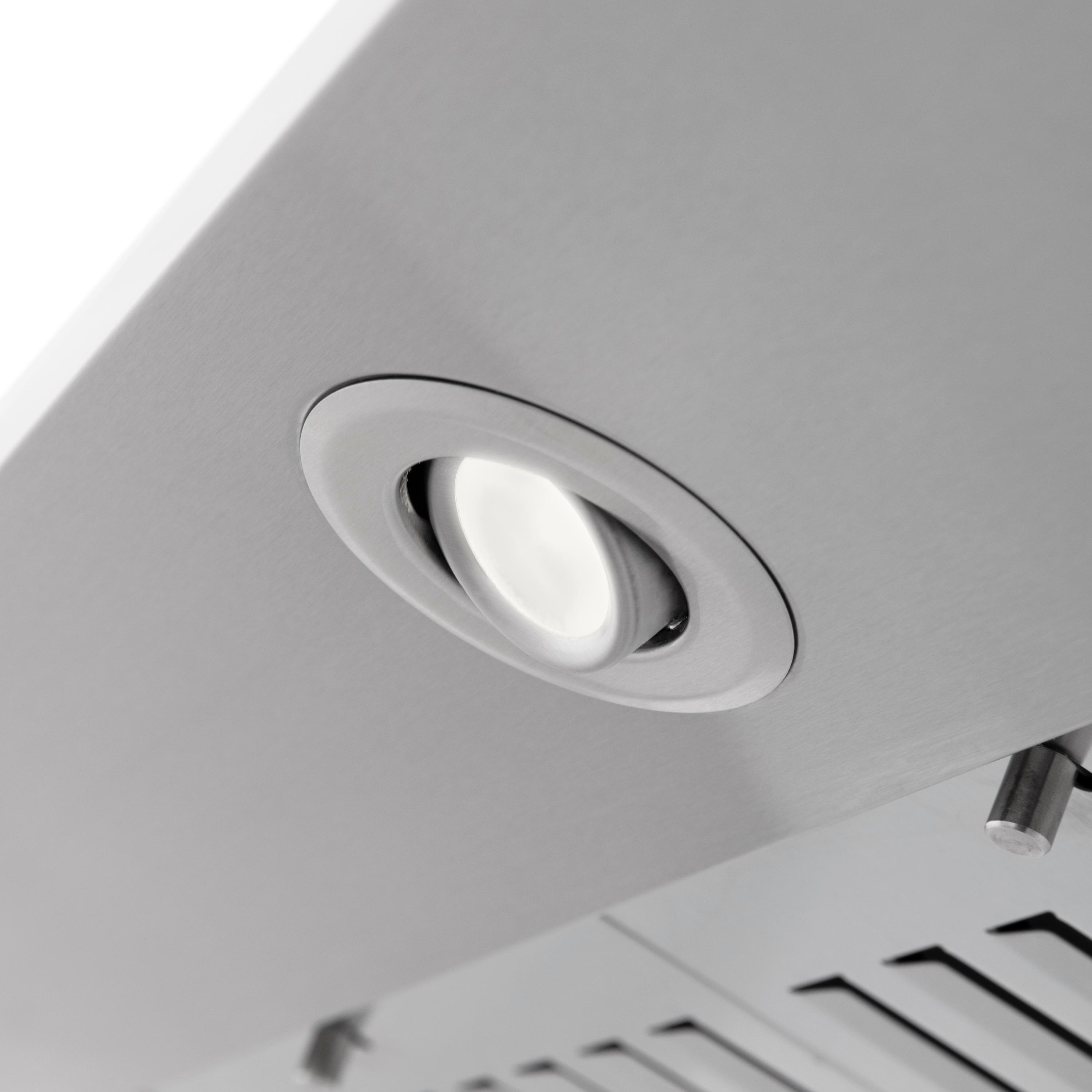 30 in. ZLINE CrownSoundDucted Vent Wall Mount Range Hood in Stainless Steel W/ Bluetooth Speakers (KF2CRN-BT-30)