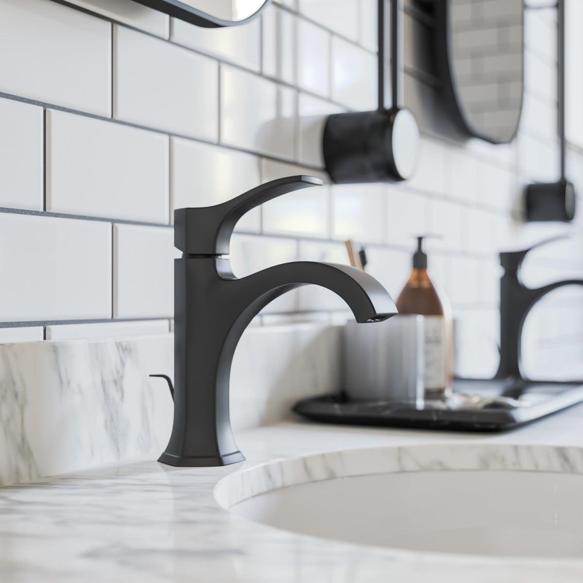 Locarno Single Hole Bathroom Faucet with Drain Assembly