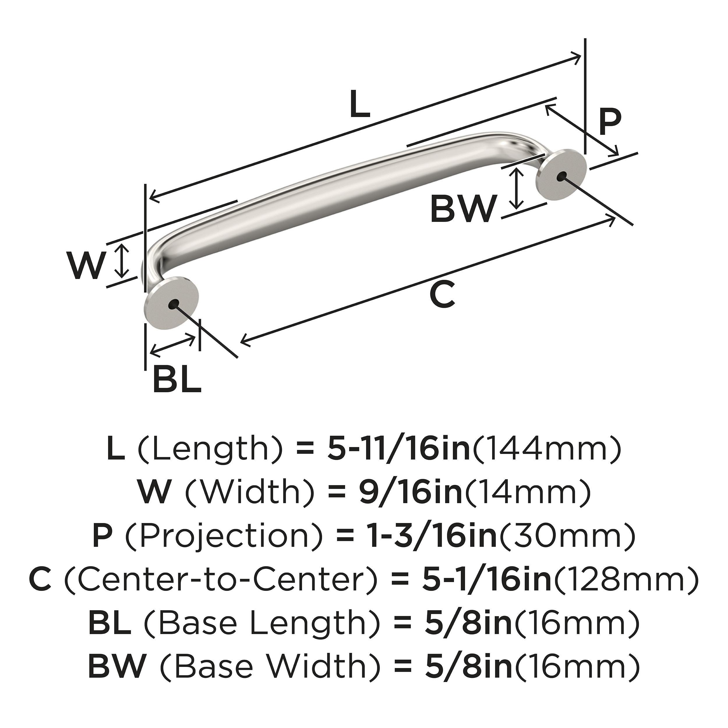 Renown 5-1/16 inch (128mm) Center-to-Center