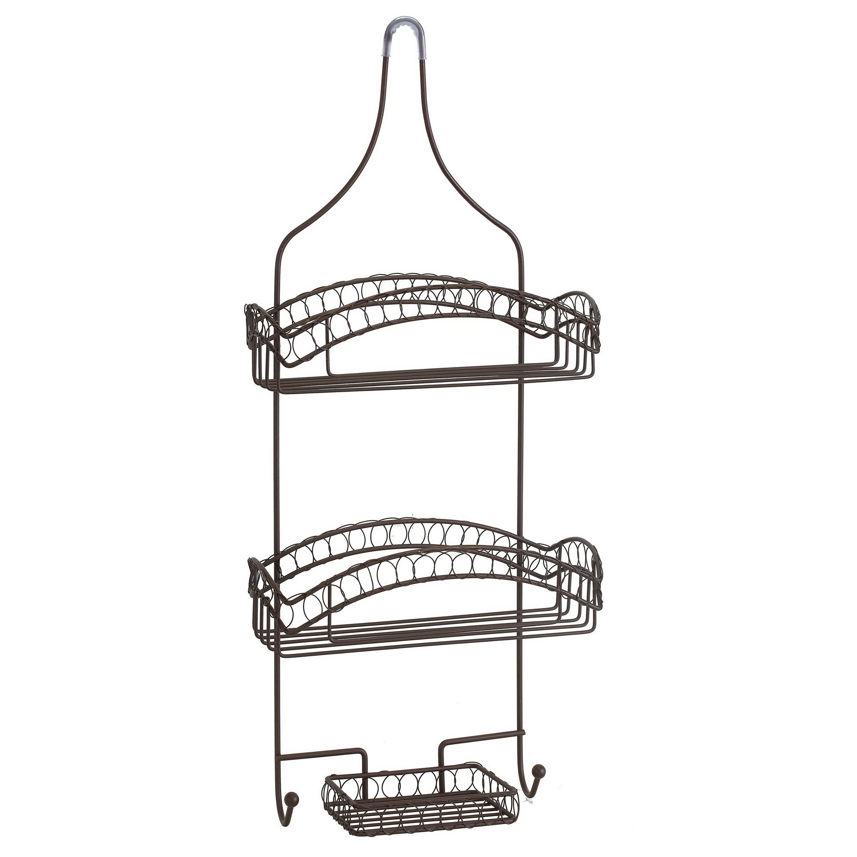 Bath Bliss Shower Caddy, Iron Curls Design, Bronze