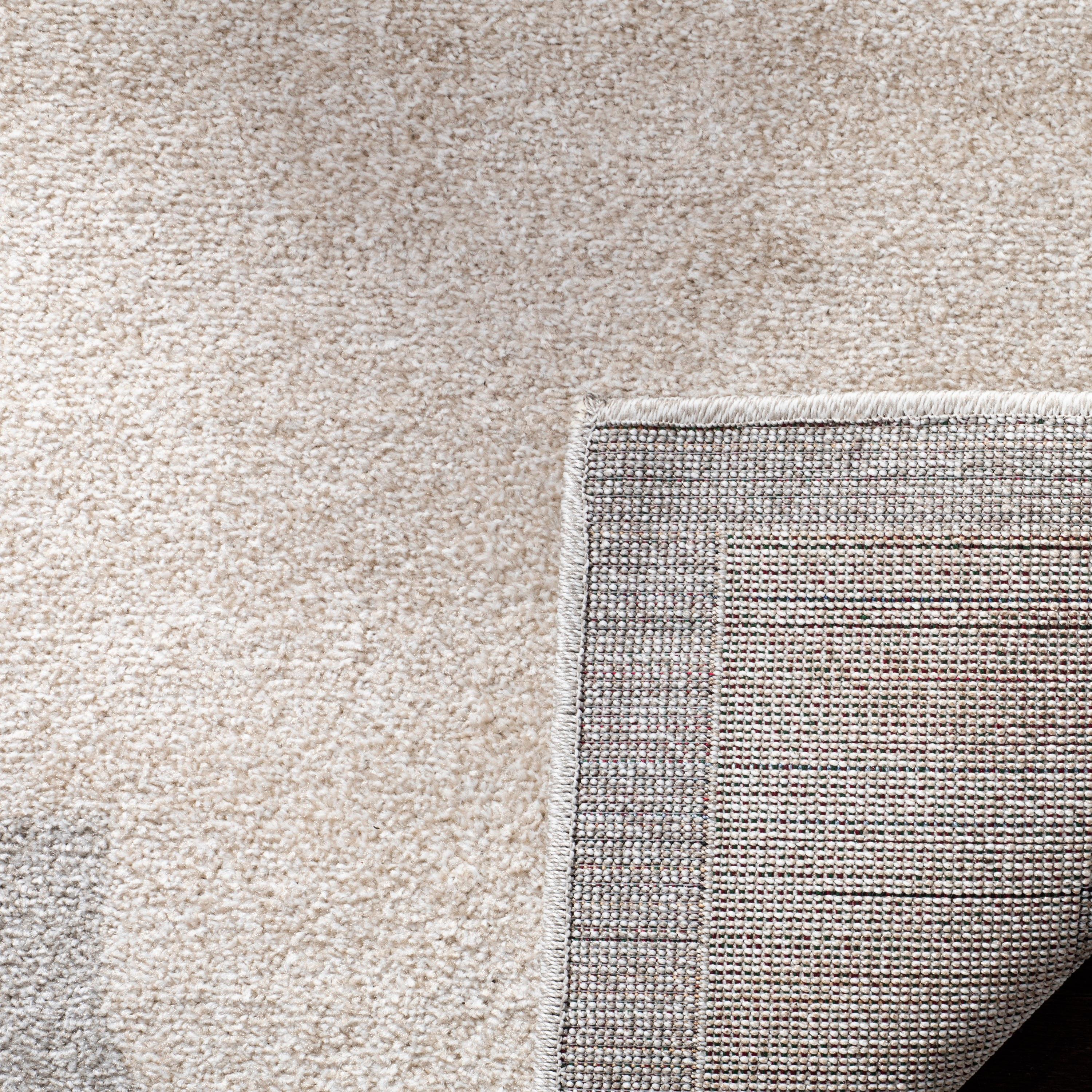Amherst AMT423 Power Loomed Indoor Area Rug - Beige/Light Grey - 5'x5' - Safavieh