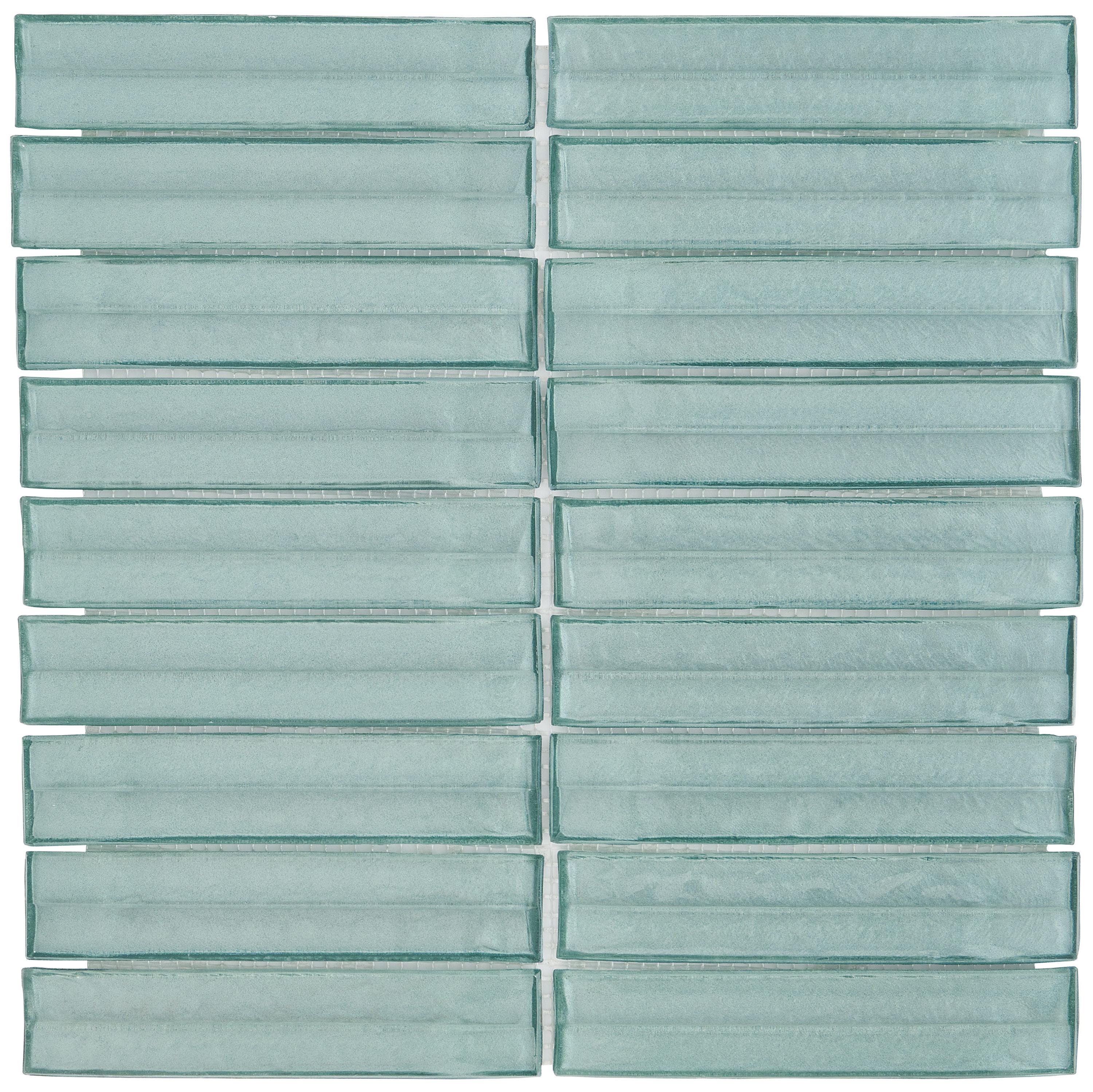 Tara Stacked 11.61" x 11.73" Molten Glass Mosaic Wall Tile (0.95 Sq. Ft. / Sheet)