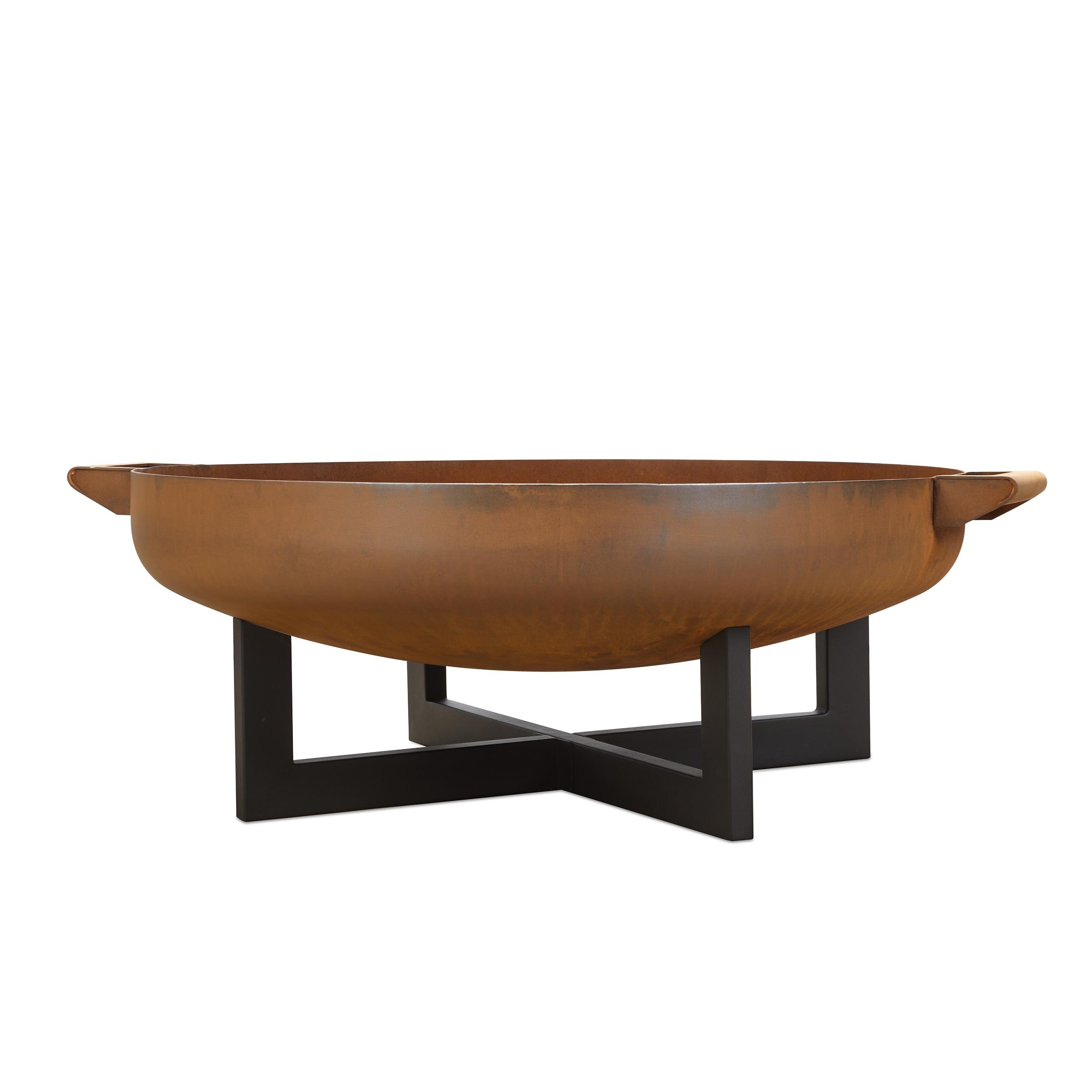 La Porte 21" H x 36.8" W Steel Wood Burning Outdoor Fire Pit with Lid