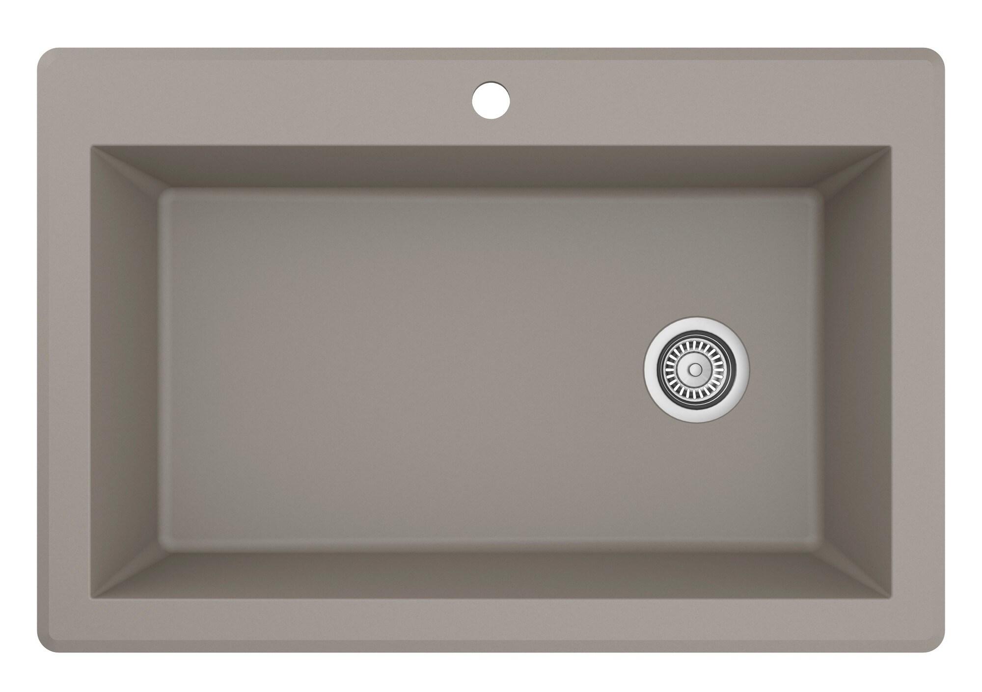 Karran Drop-in Quartz Composite 33'' X 22'' 1-Hole Single Bowl Kitchen Sink