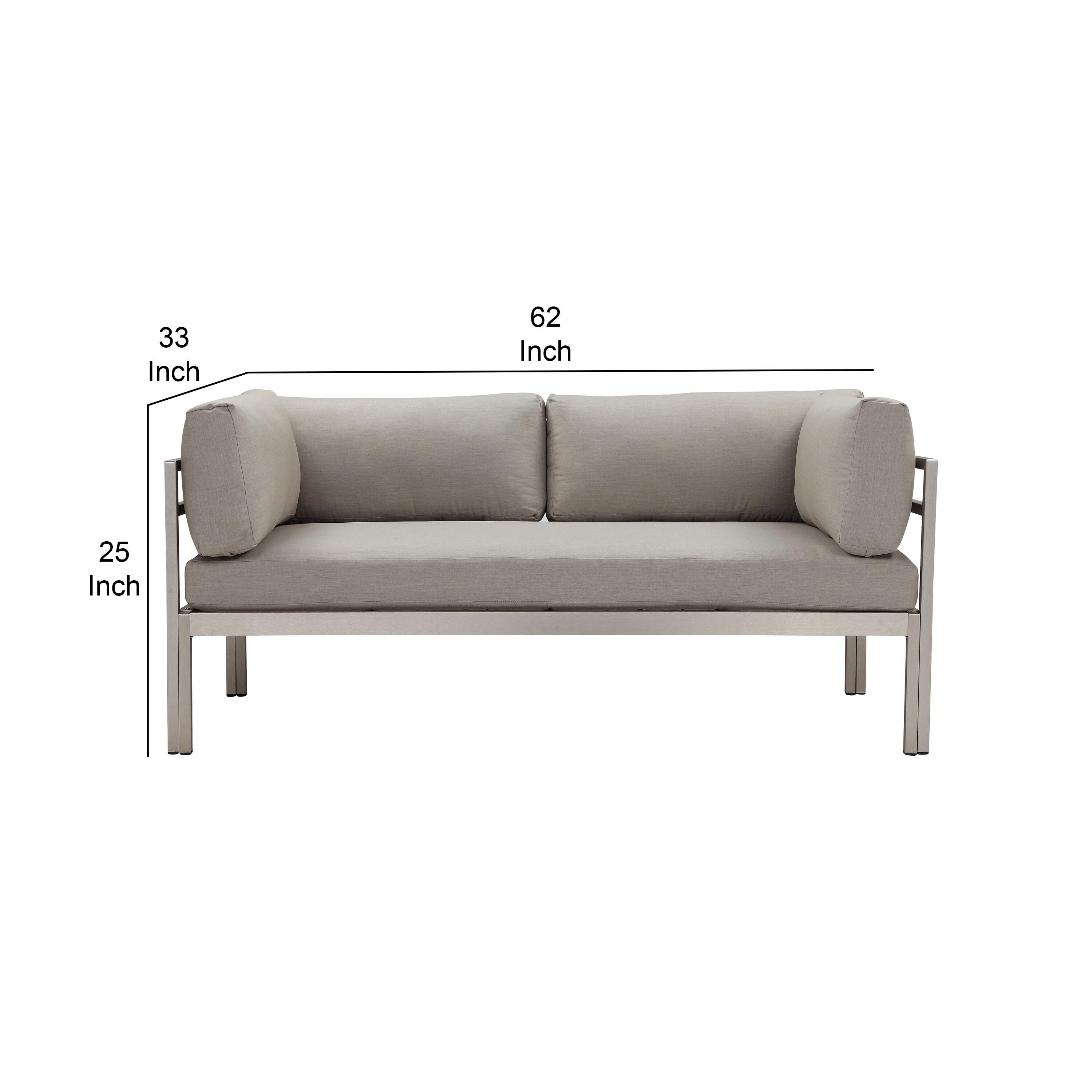 Ramsey 65'' Powder Coated Aluminum Outdoor Sofa