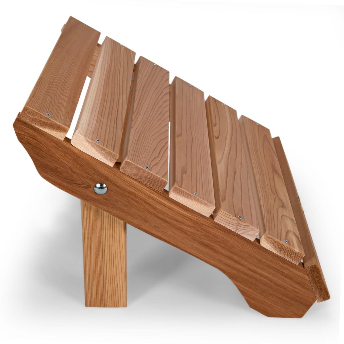 All Things Cedar AO21 Adirondack Cedar Patio Ottoman Outdoor Foot Rest Chair - 20L x 24W x 14H