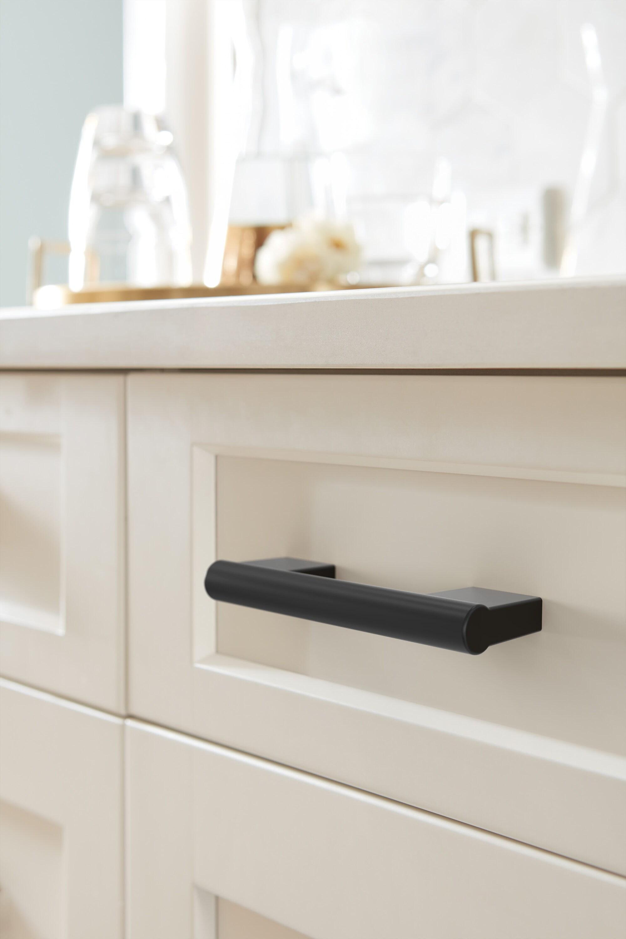 Amerock Versa 3 inch (76mm) Center-to-Center Matte Black Cabinet Pull