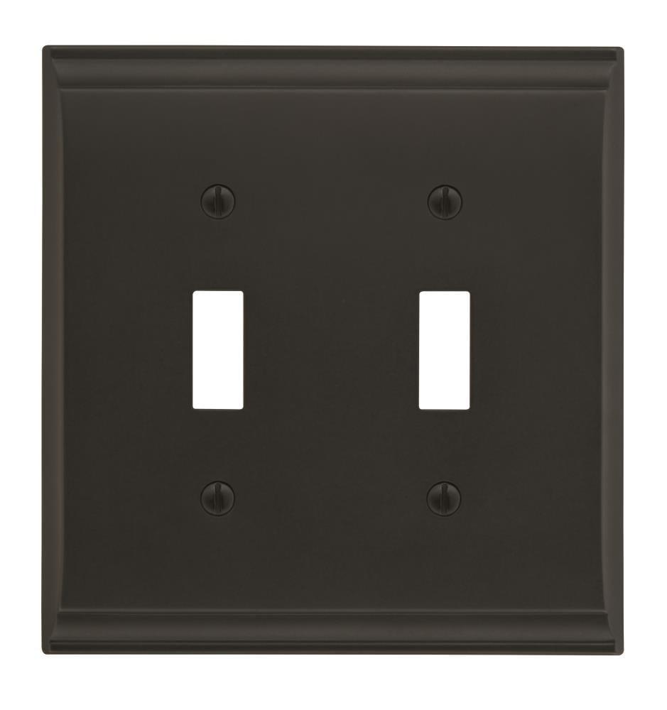 Amerock Candler 2 Toggle Black Bronze Wall Plate