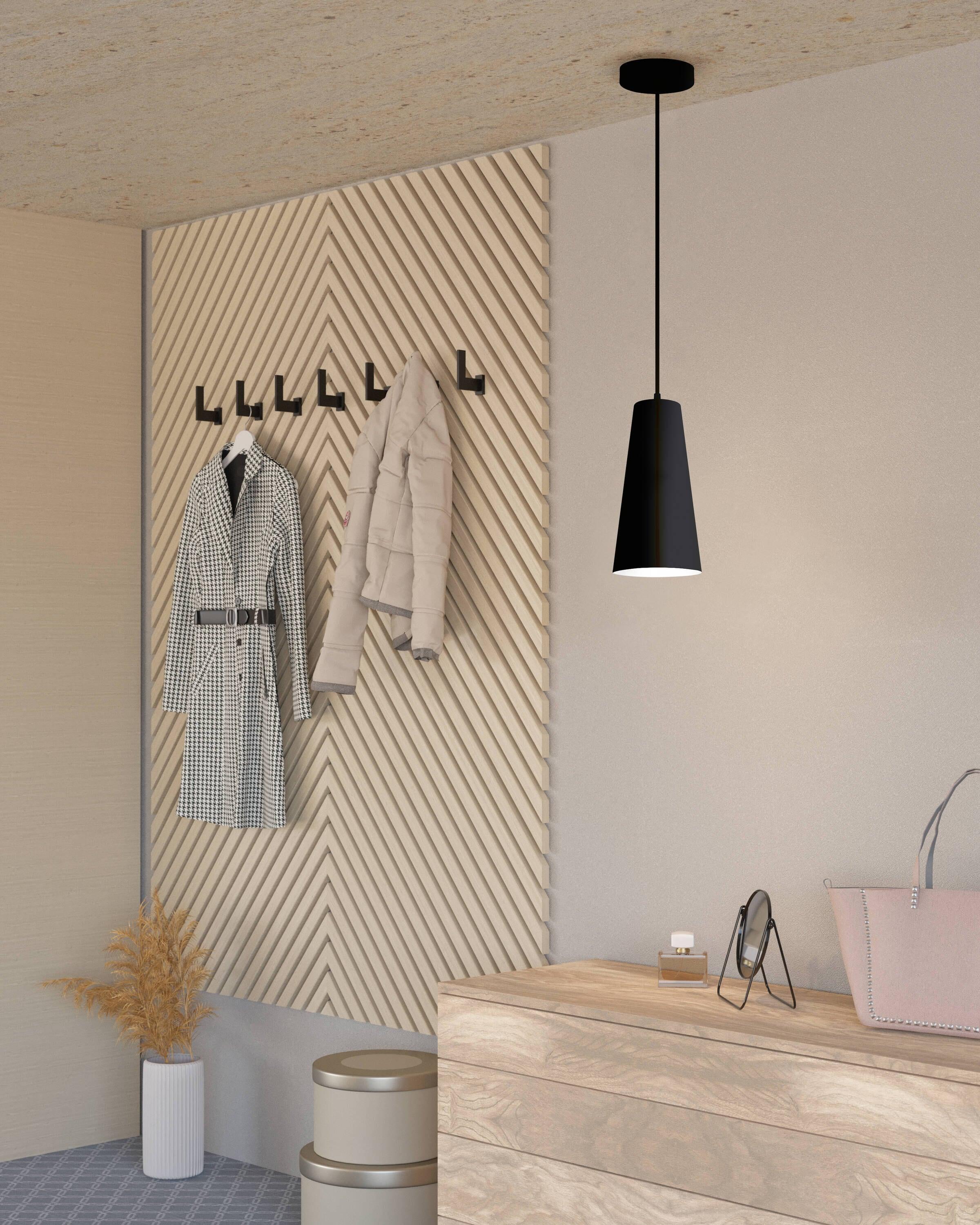 1-Light Pratella Mini Pendant Structured Black Finish with Shade - EGLO: Adjustable, Vintage Style Cone-Shaped Ceiling Light