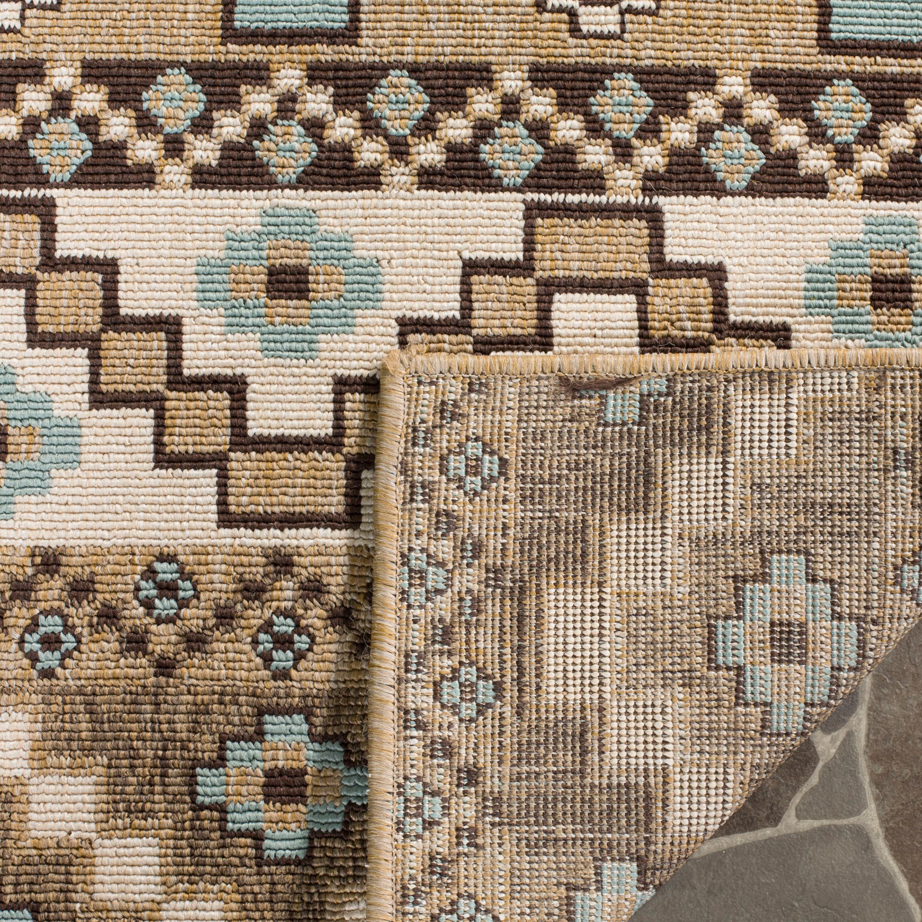 Veranda VER095 Power Loomed Indoor/Outdoor Runner Rug - Creme/Brown - 2'3"x10' - Safavieh.