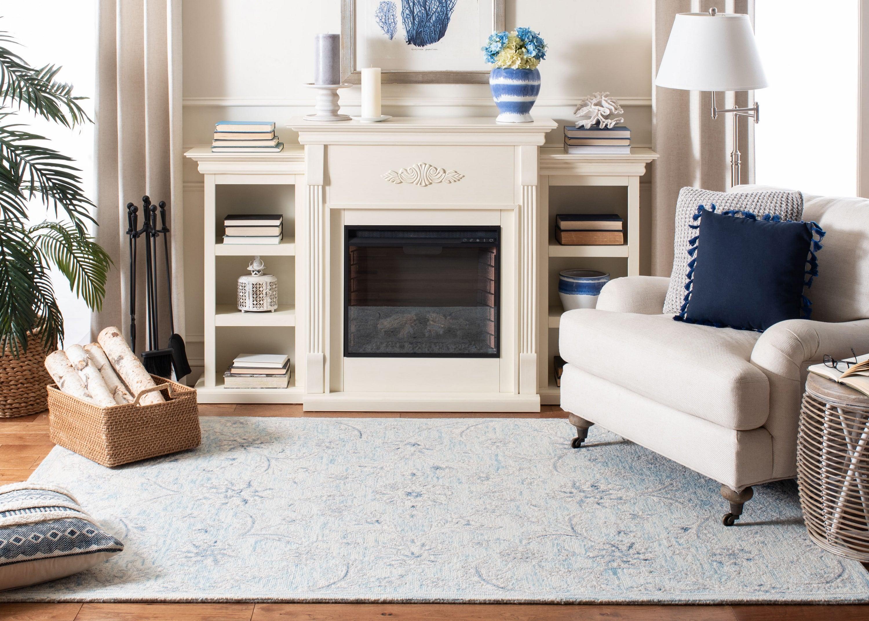 Micro-Loop MLP506 Hand Tufted Area Rug - Light Blue/Ivory - 5'x5' - Safavieh.