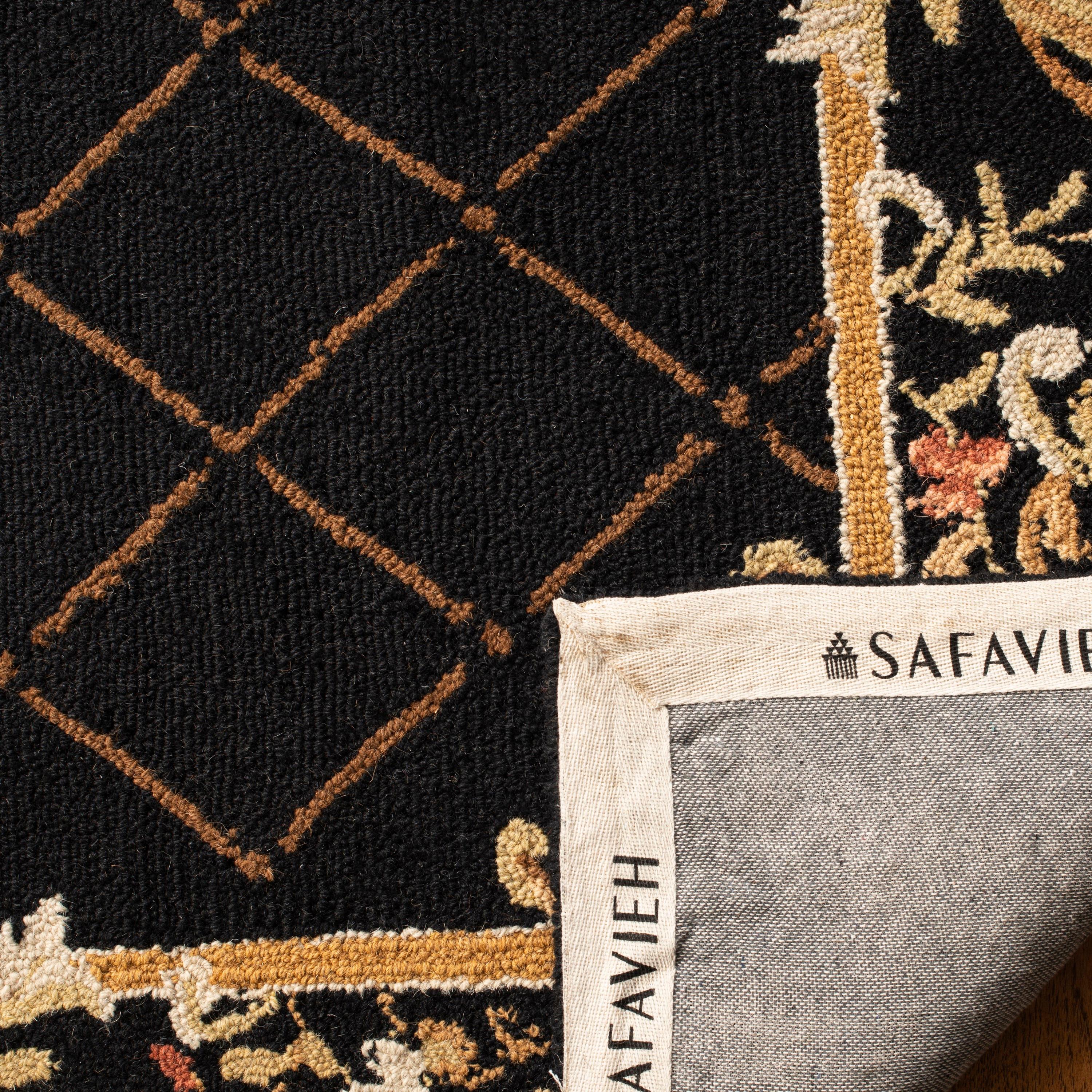 Chelsea HK333 Hand Hooked Accent Rug - Black - 2'6"x4' - Safavieh.