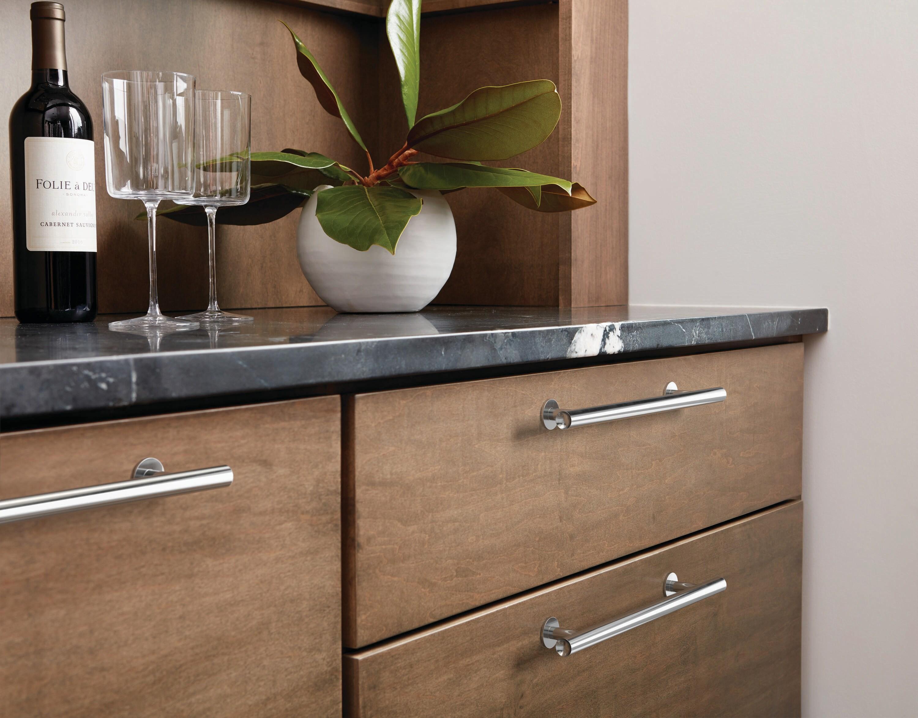 Amerock Radius 3-3/4 inch (96mm) Center-to-Center Polished Chrome Cabinet Pull