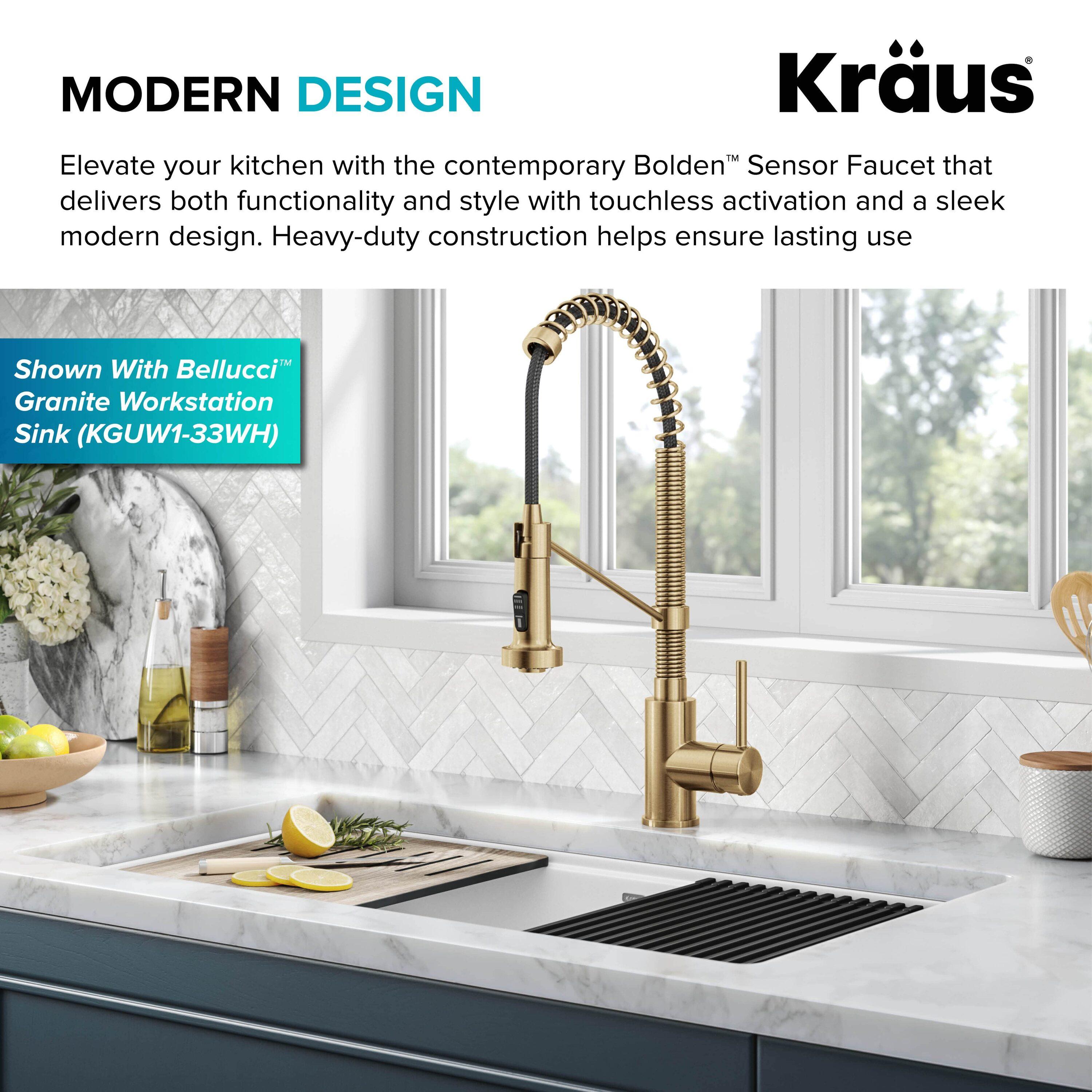 Kraus Bolden Touchless Sensor Commercial Style 2-Function Single Handle Pull-Down Kitchen Faucet