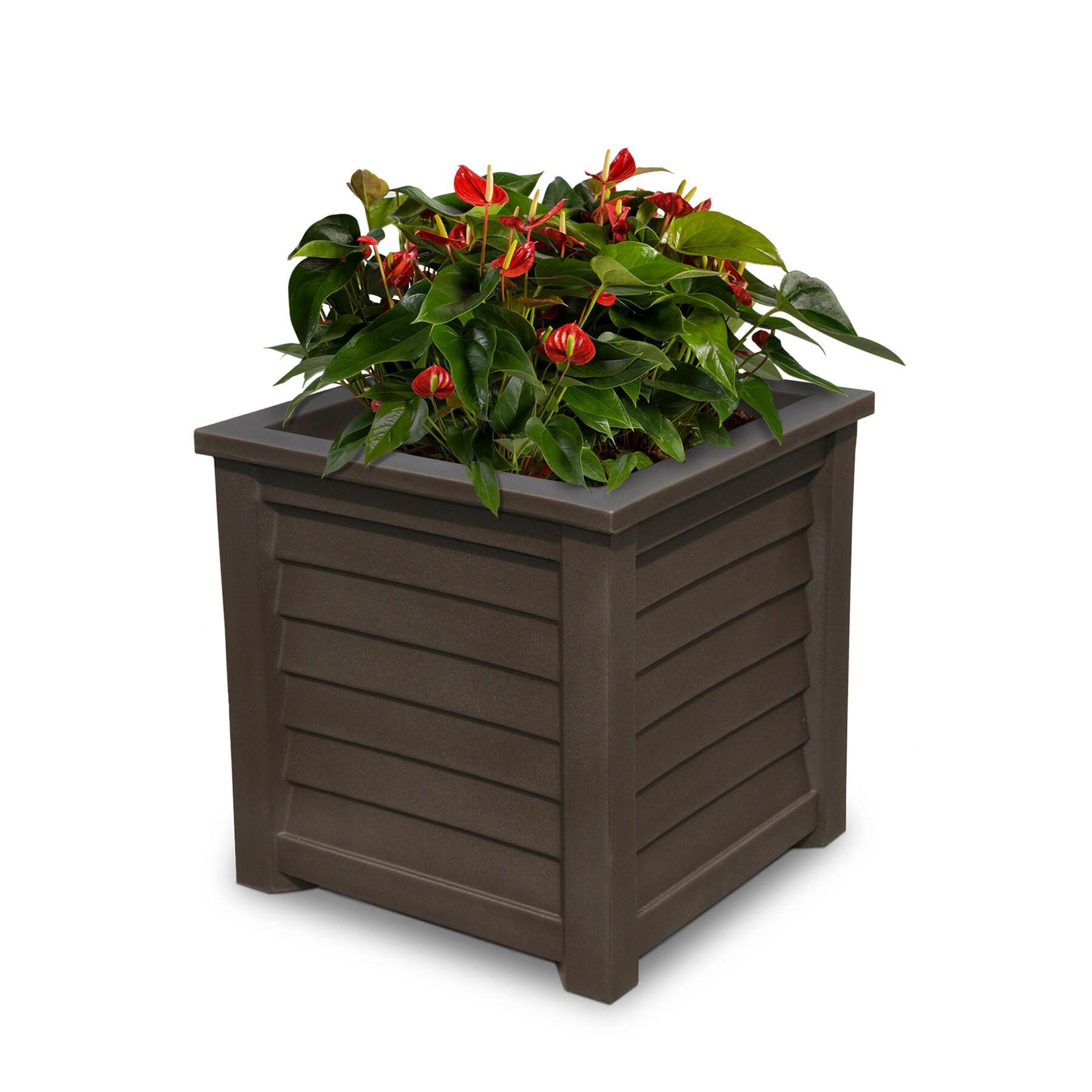 Lakeland Square Resin Planter with Water Reservoir