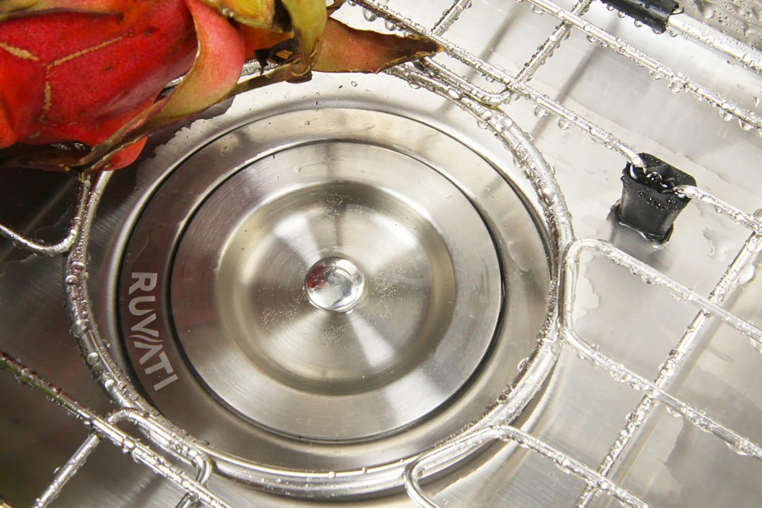 Ruvati 33 x 22 inch Drop-in Topmount Zero Radius Stainless Steel Kitchen Sink Single Bowl - 4 holes
