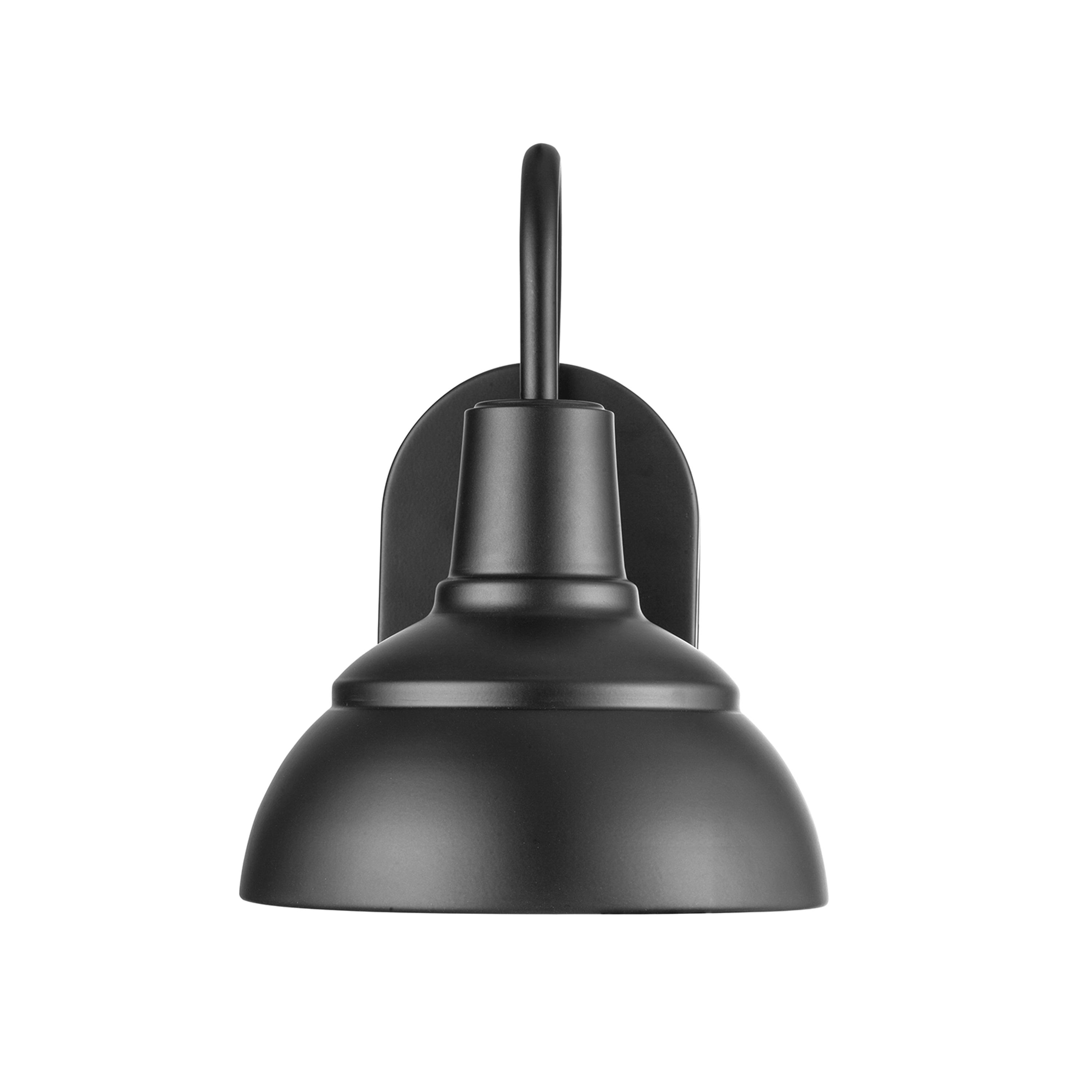 Brightondale Matte Black Farmhouse Outdoor LED Wall Sconce