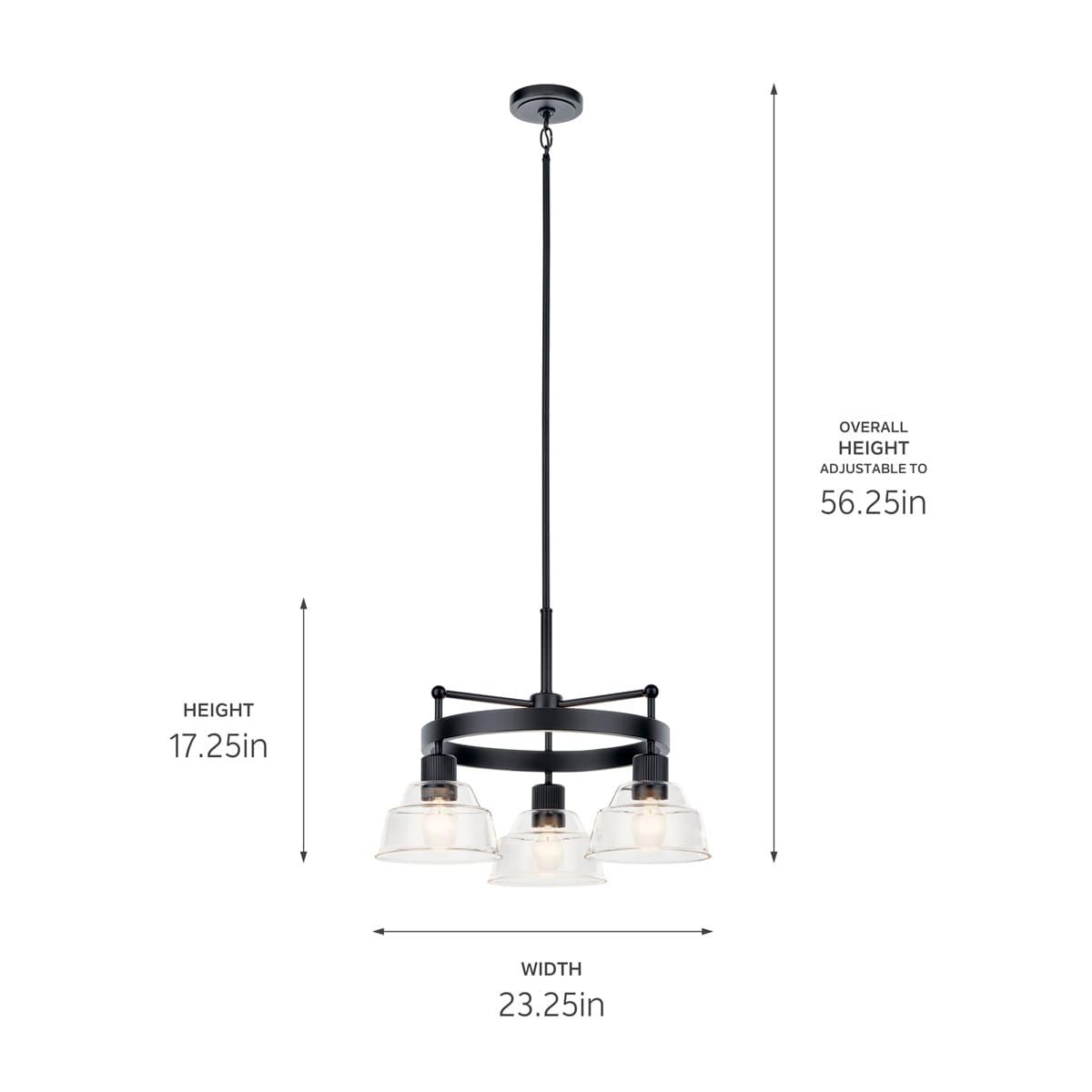 Kichler Lighting Eastmont 3 - Light Chandelier in  Black
