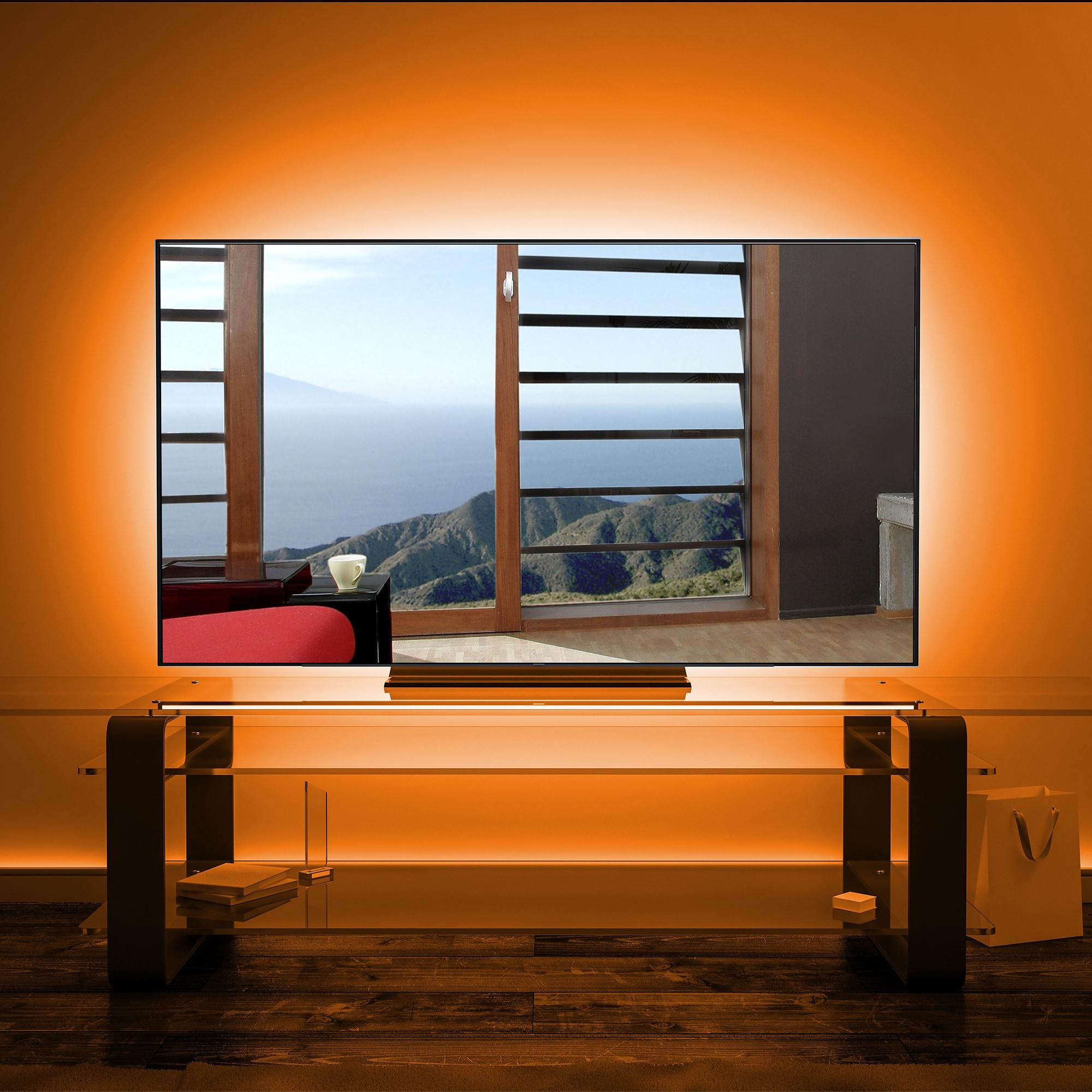 Monster 12ft Multi-Color Sound Reactive LED Light Strip with Remote Control, Indoor