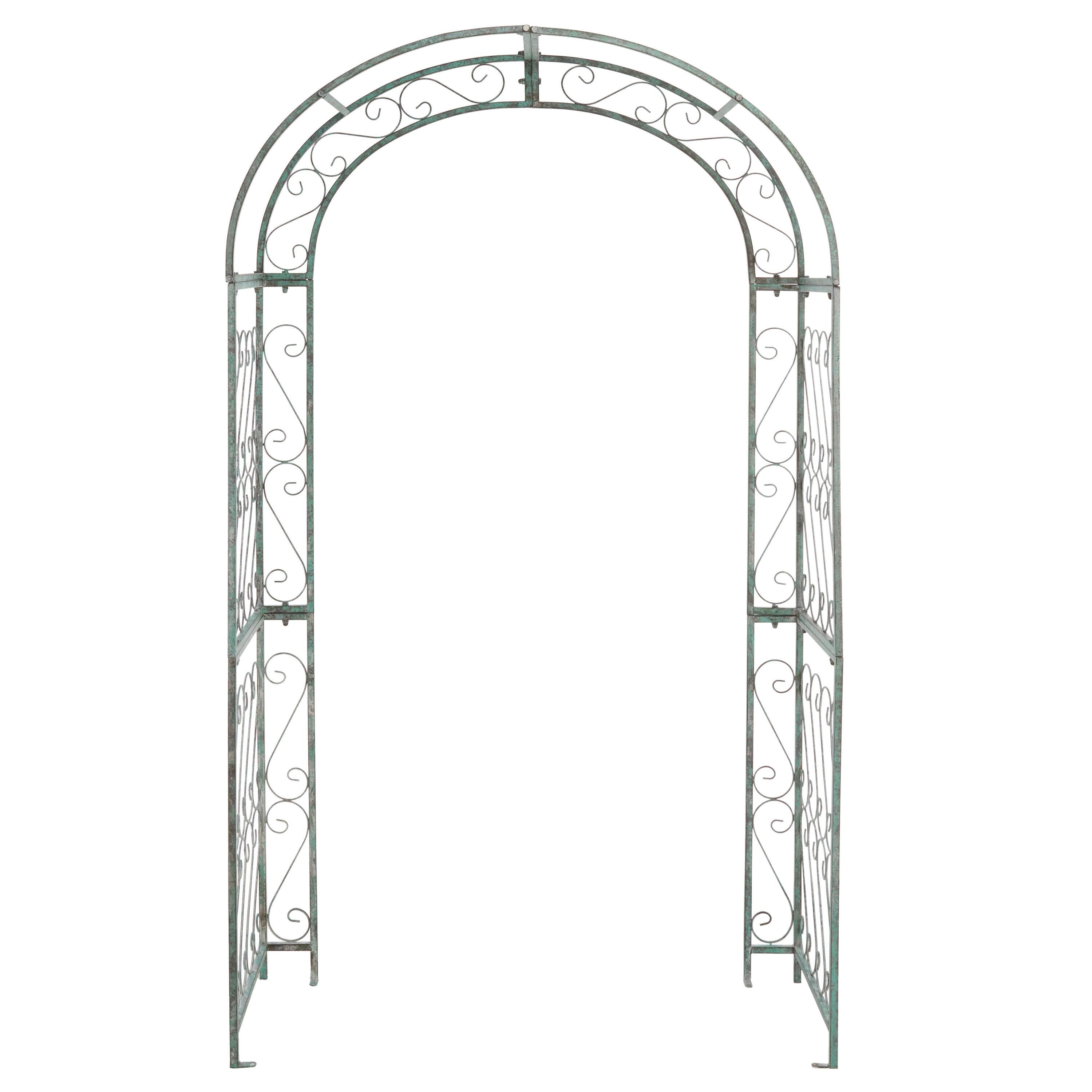 Pagan 48.5'' W x 18.5'' D Iron Arbor in Green