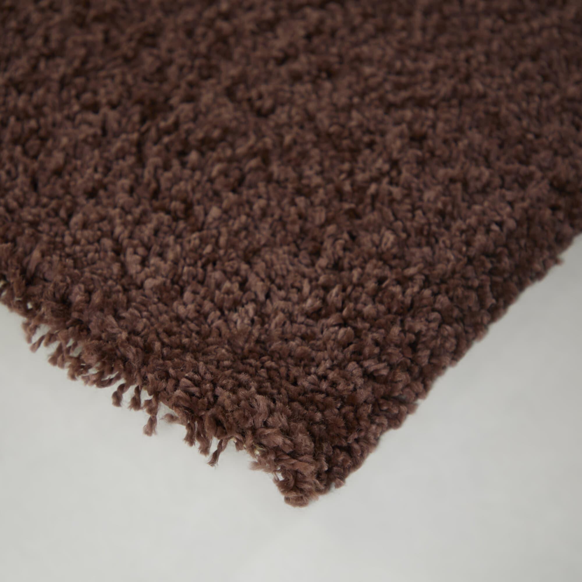 Balta  Jordan Modern Color Block Shag Area Rug Burnt Orange 4'4" x 6' 4' x 6' Tan, Gold, Cream