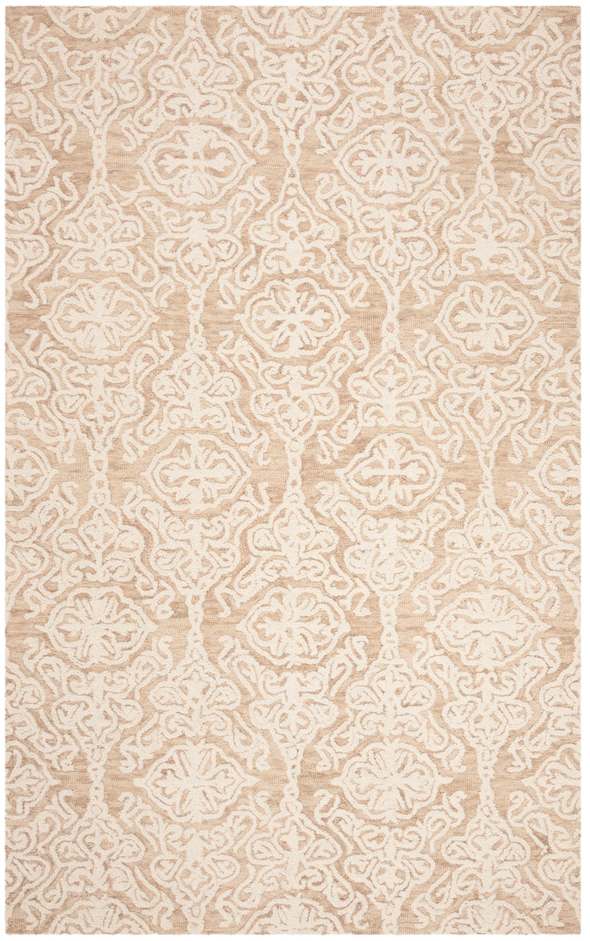 Blossom BLM112 Hand Tufted Indoor Area Rug - Beige/Ivory - 6'x9' - Safavieh