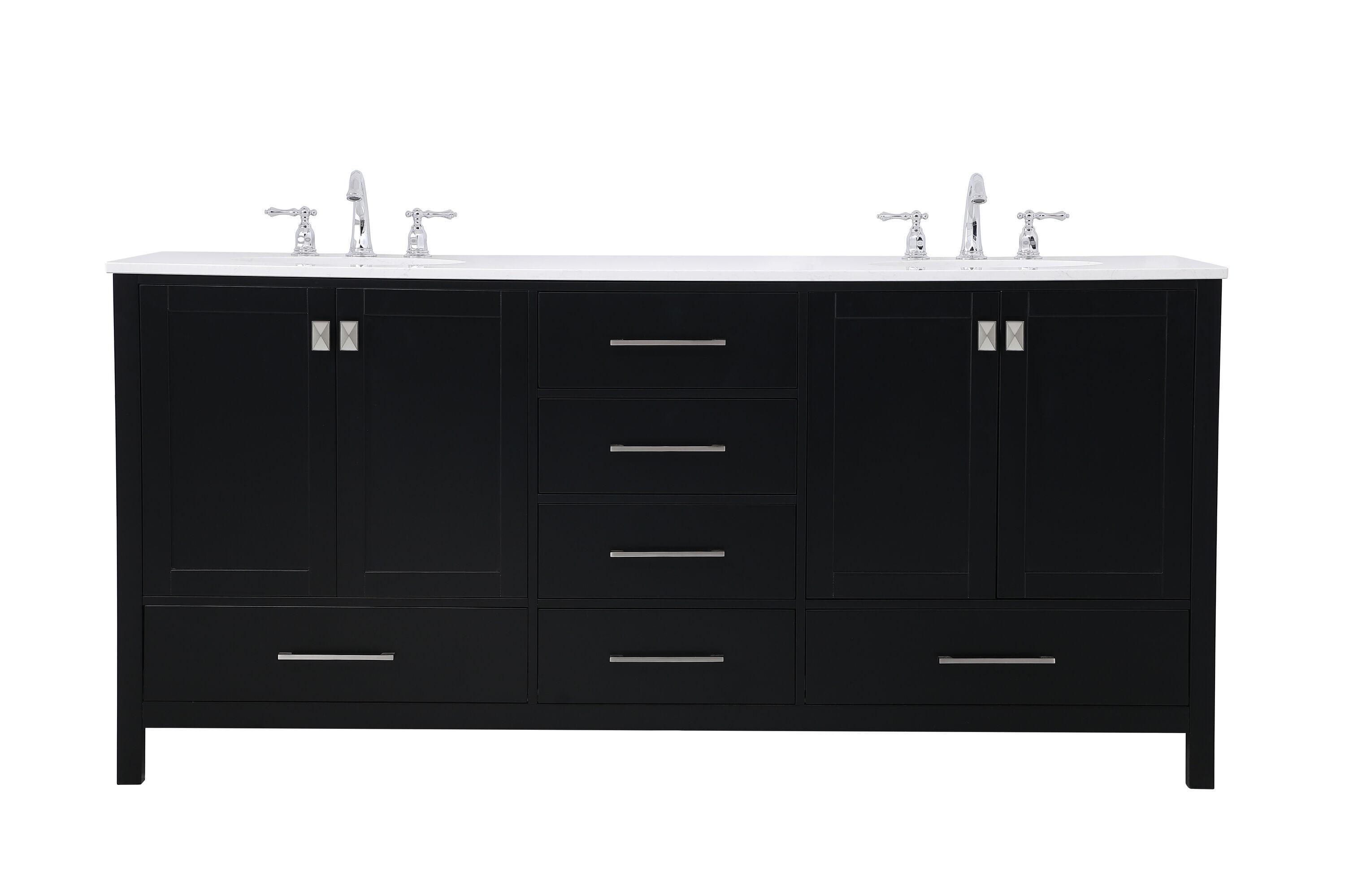 Lamborn 72'' Double Bathroom Vanity