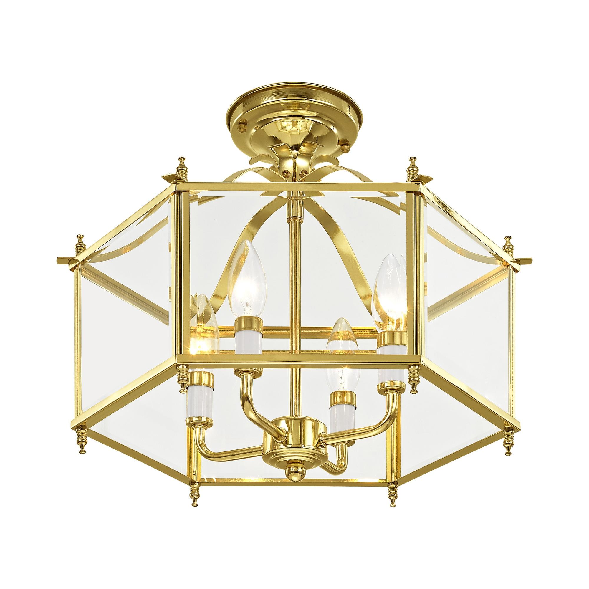 Livex Lighting Livingston 4 - Light Pendant in  Polished Brass