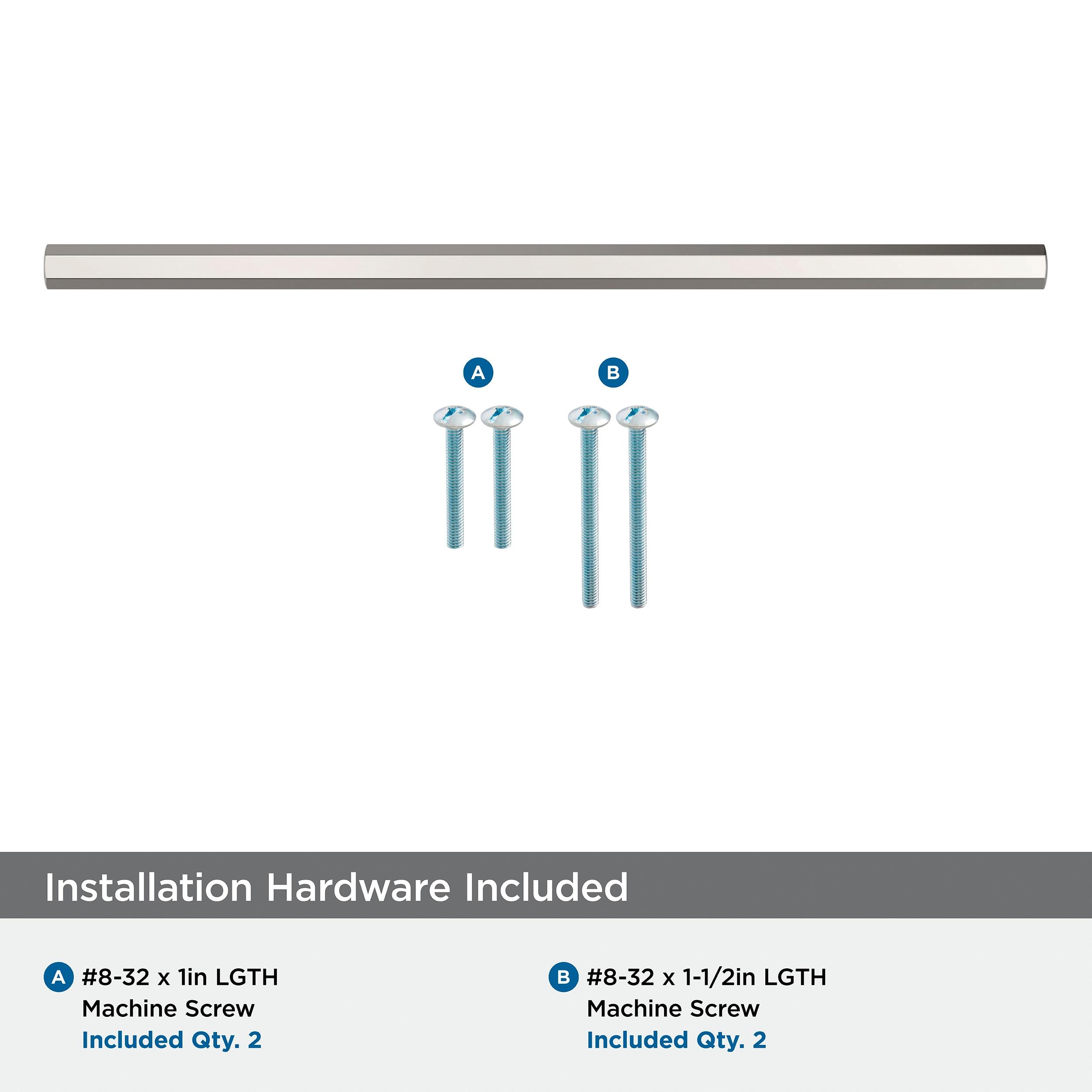 Amerock Caliber 8-13/16 inch (224mm) Center-to-Center Polished Nickel Cabinet Pull