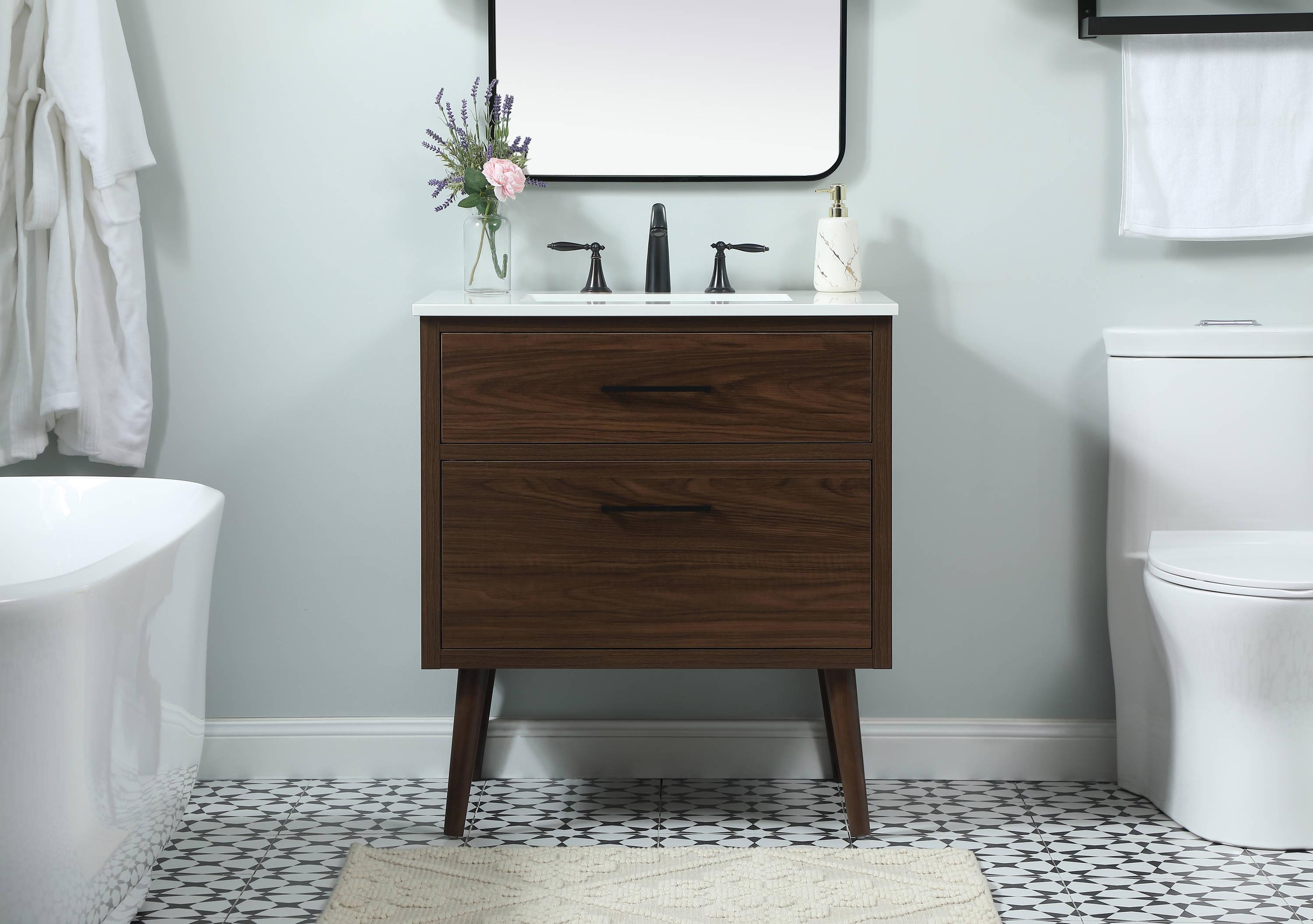 Elegant Kitchen and Bath Elegant Kitchen and Bath 30 Inch Single Bathroom Vanity