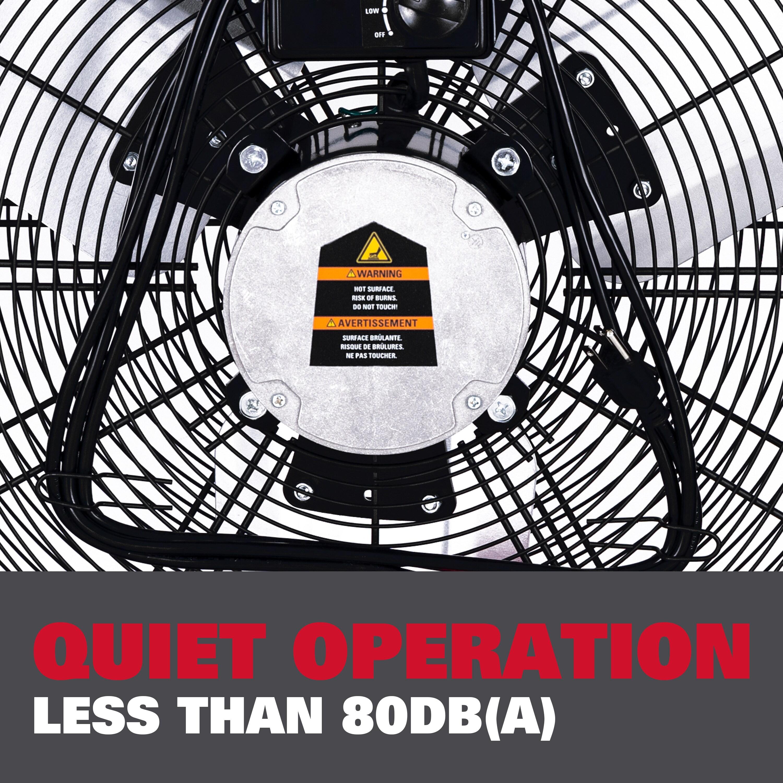 EcoMax 36-inch Black High Velocity Industrial Metal Drum Fan