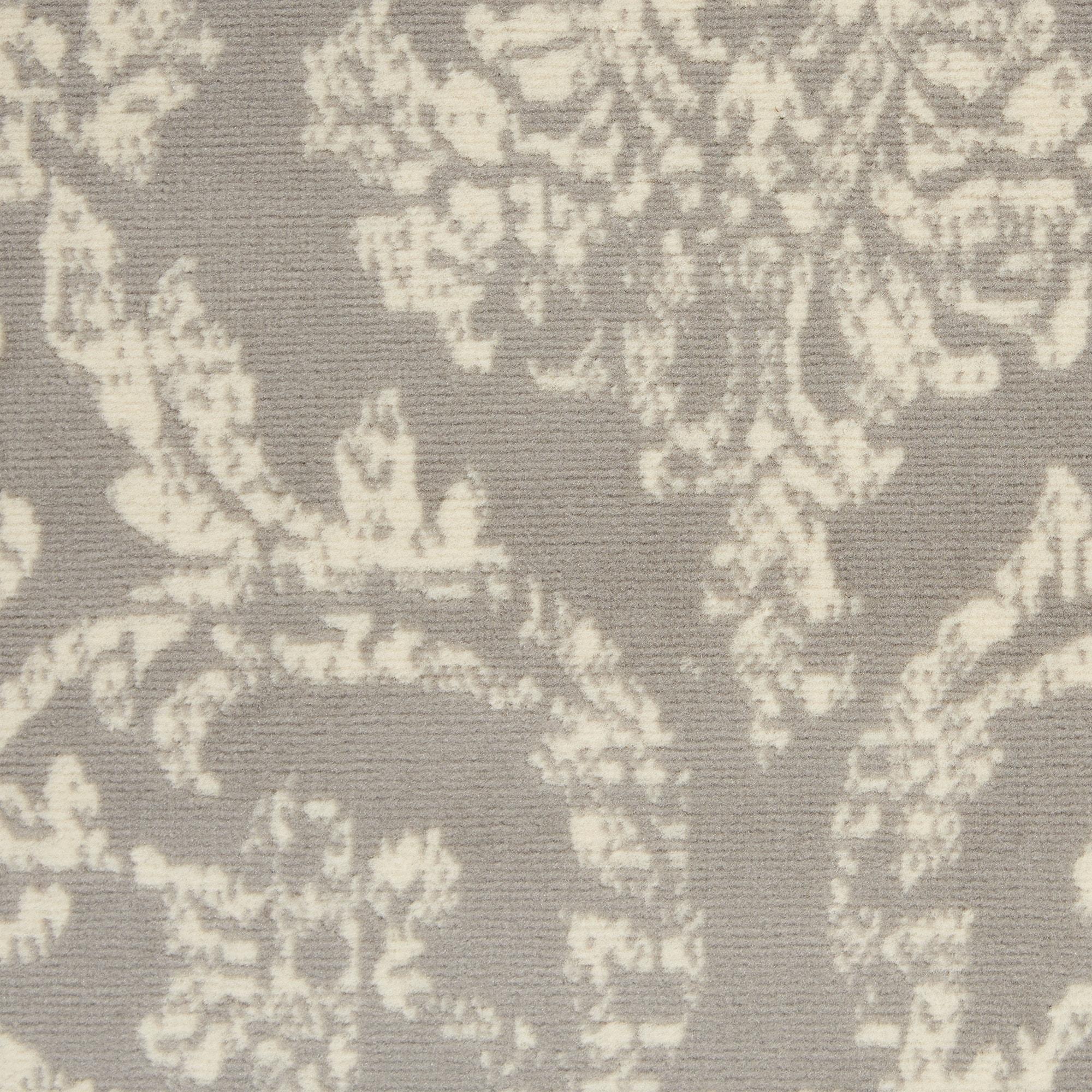 Nourison Jubilant 6' x 9' Grey Area Rug Farmhouse Vintage Damask by Nourison