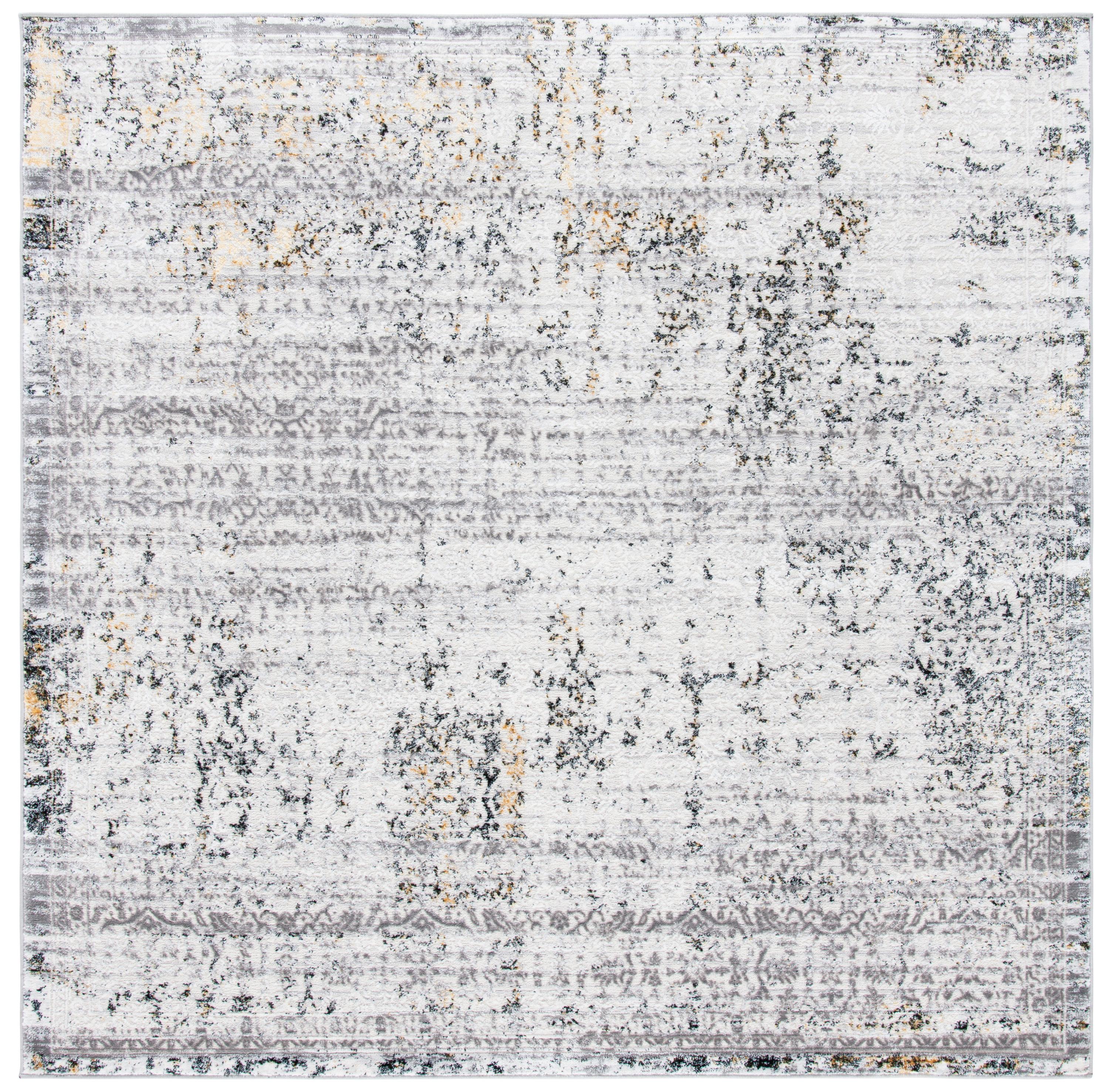 Amelia ALA239 Power Loomed Area Rug - Grey/Ivory - 6'7"x6'7" - Safavieh.