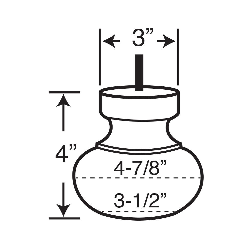 Architectural Products by Outwater BUN26-UN 4 in. x 4-7/8 in. Unfinished Solid Hardwood Round Bun Foot 4 Pack with 4 Free Insert Nuts and Drill Bit