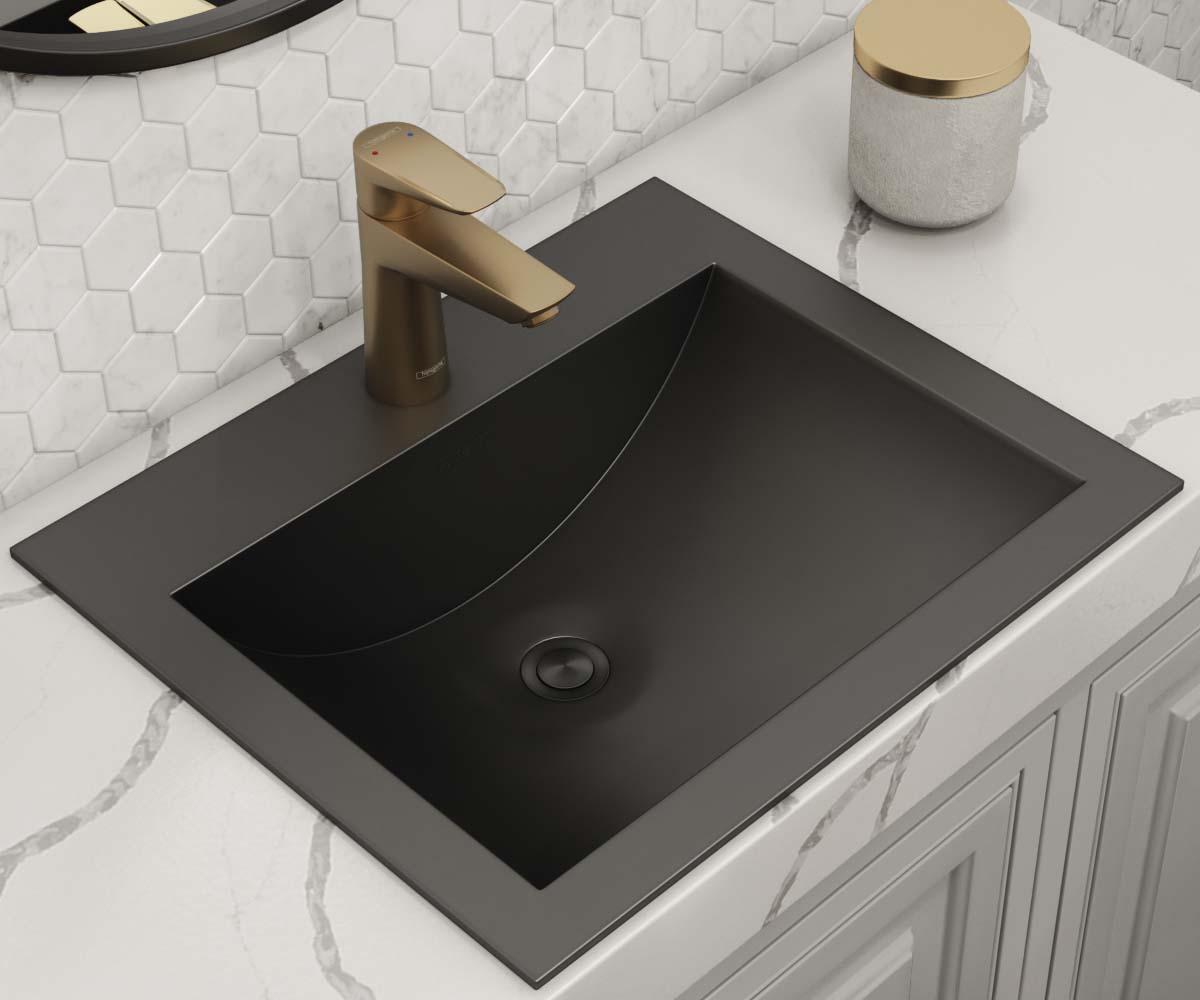 Ruvati 21 x 17 inch Drop-in Topmount Bathroom Sink Stainless Steel