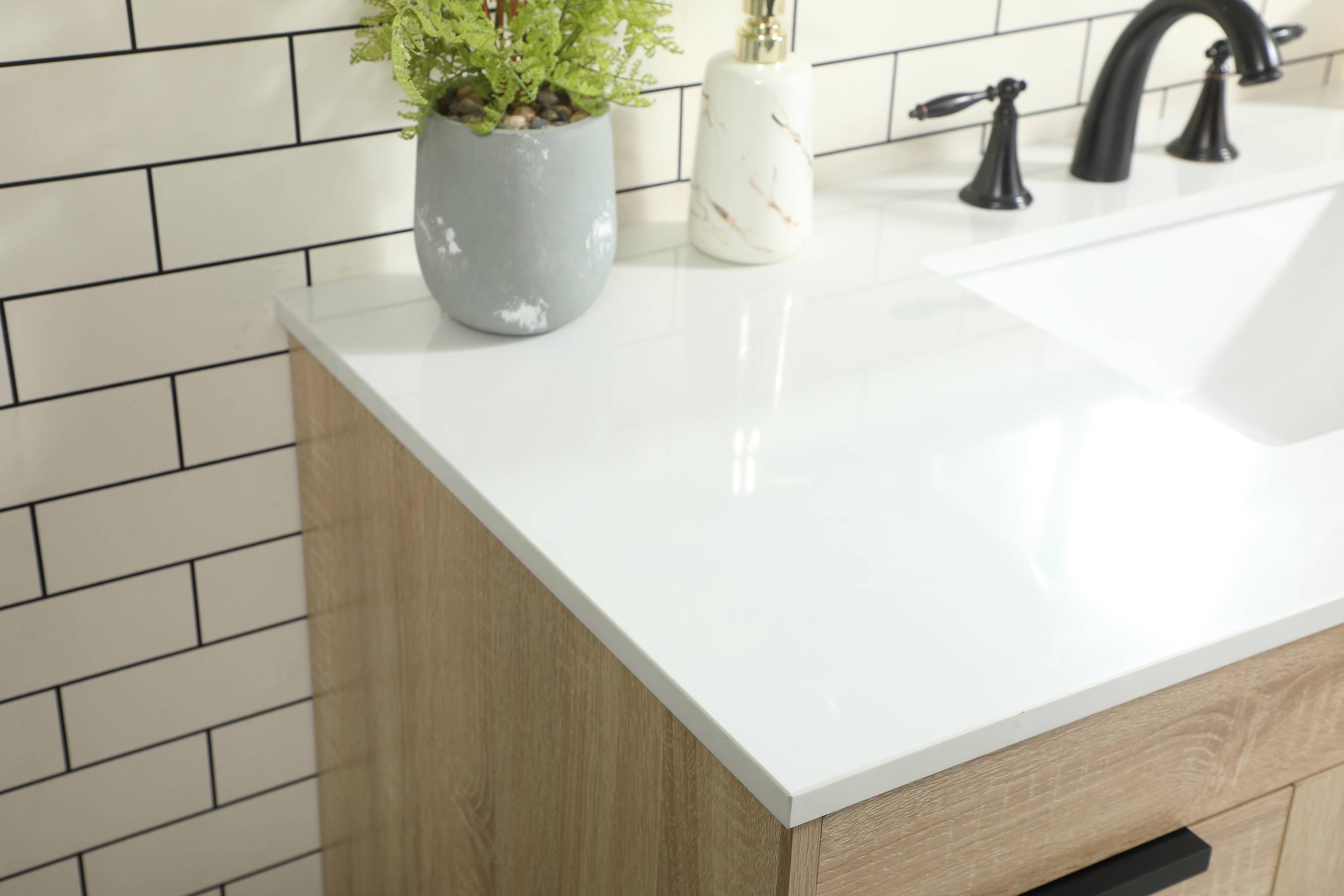 Corley 48'' Single Bathroom Vanity with Engineered Marble Top