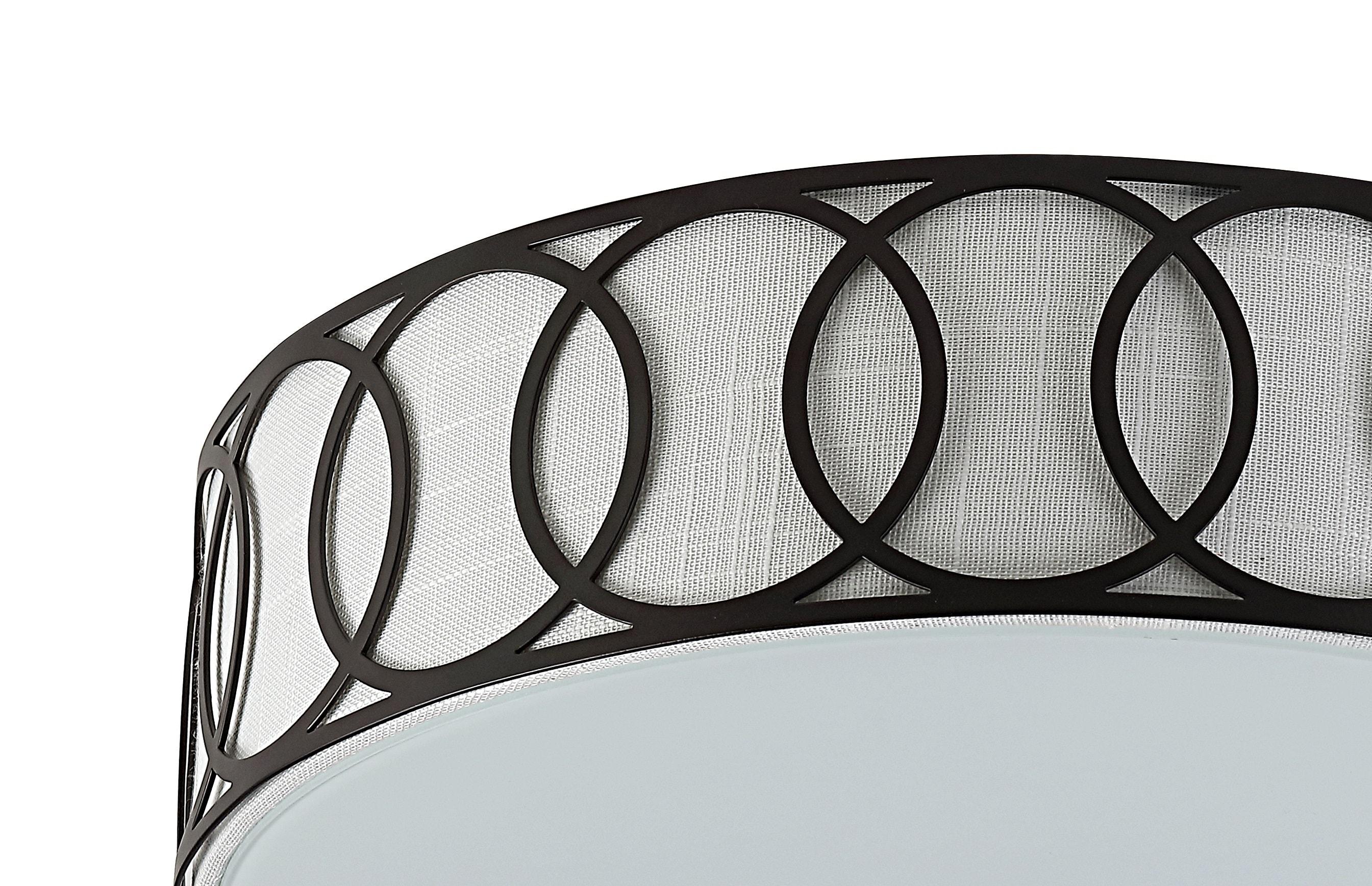 Aubrey 3-Light 15.5" Metal LED Flush Mount, Oil Rubbed Bronze