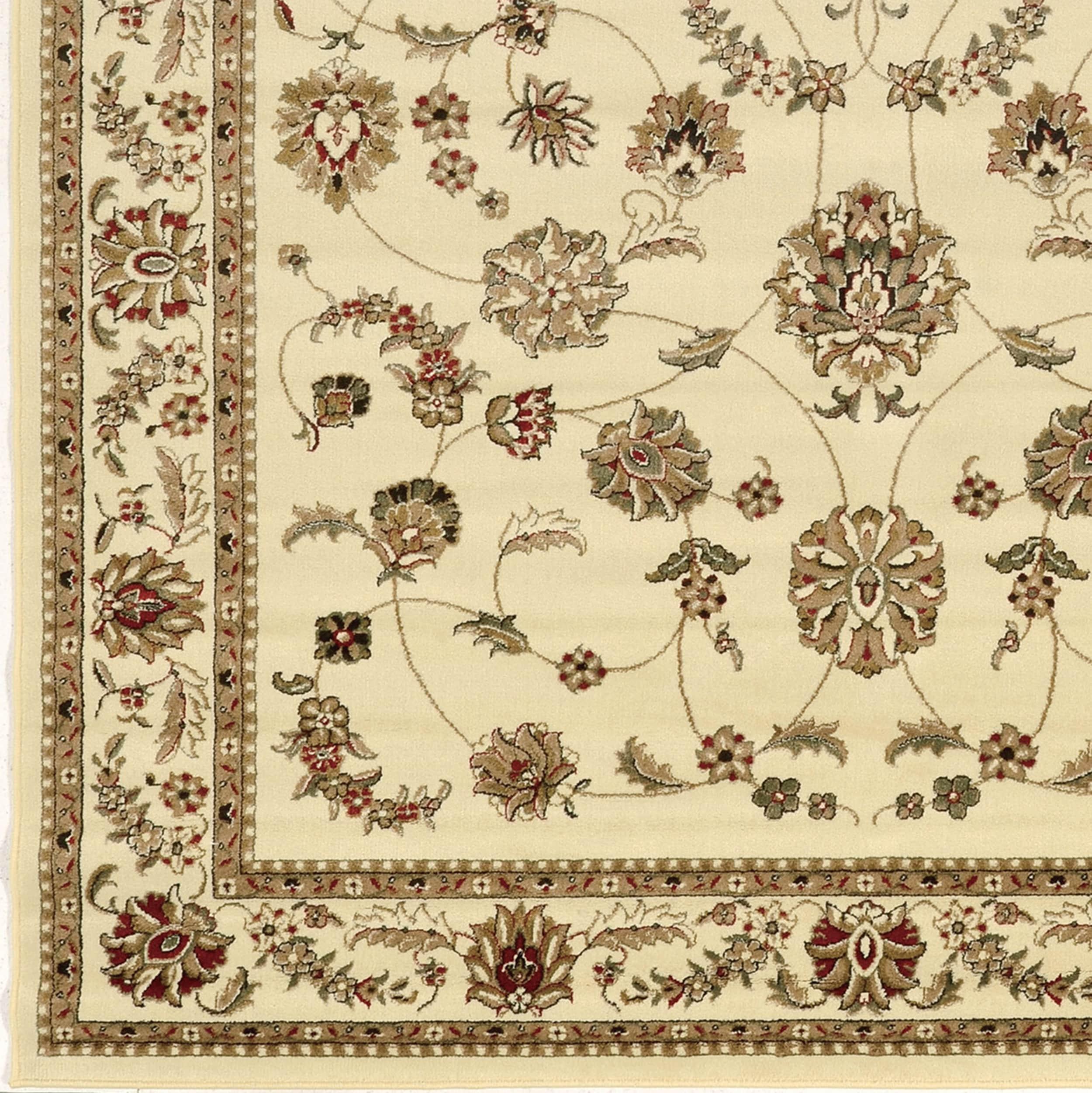 Radici Usa Como Area Rug 1596 Ivory Italian Bordered 7' 9" x 11' Rectangle