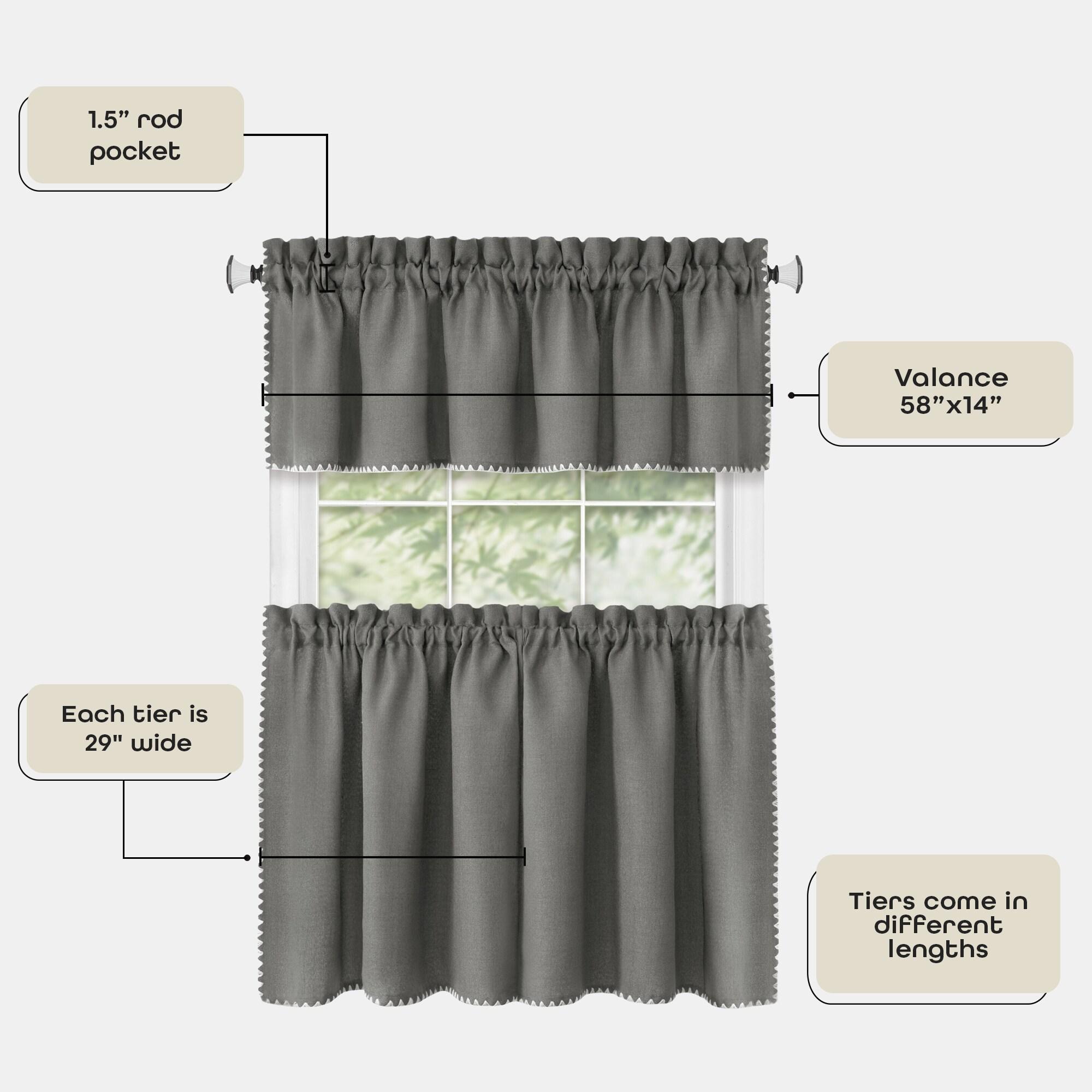 Achim Importing Co Tailored 58'' W Kitchen Curtain