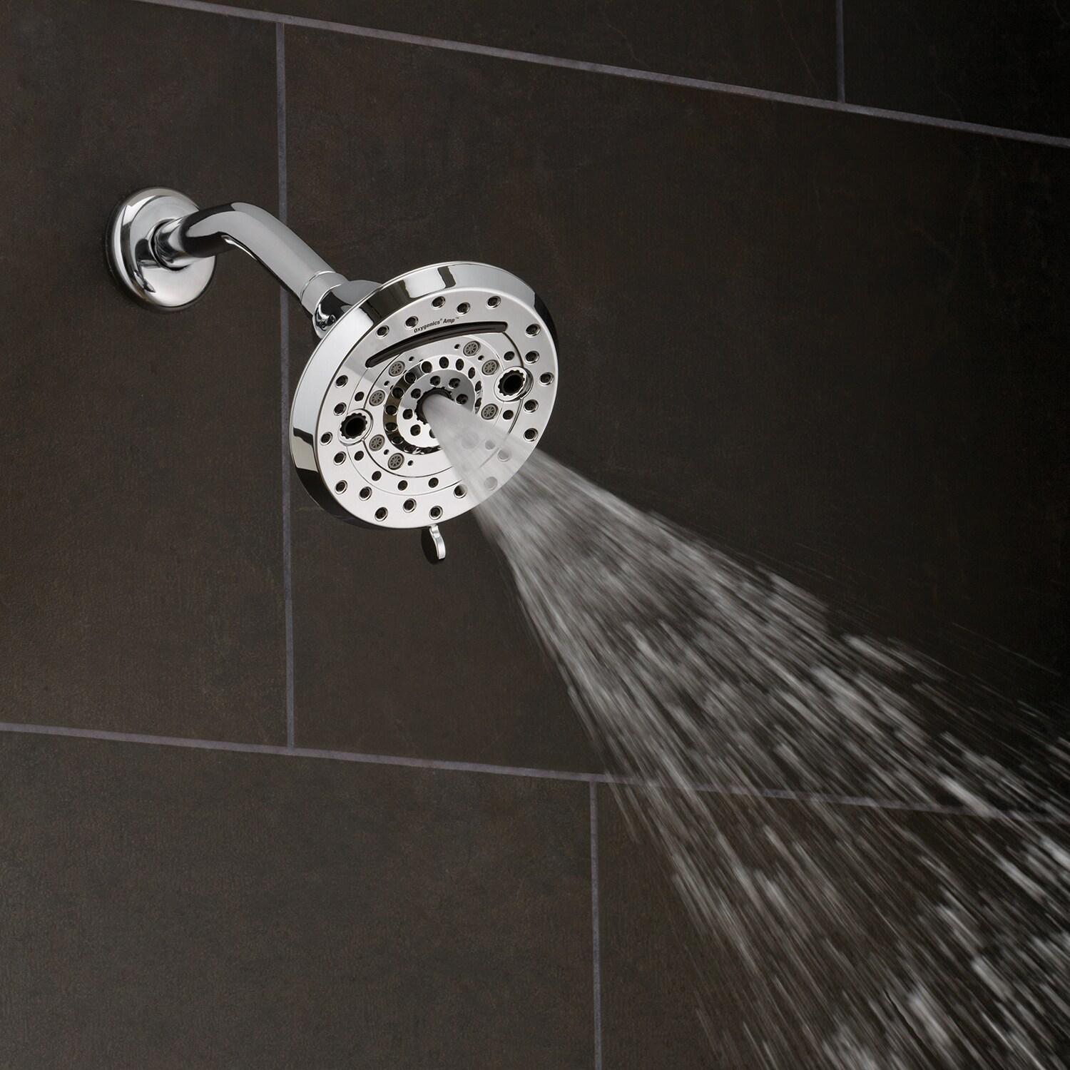 Oxygenics Amp Chrome Fixed Shower Head 1.8-GPM (6.8-LPM)